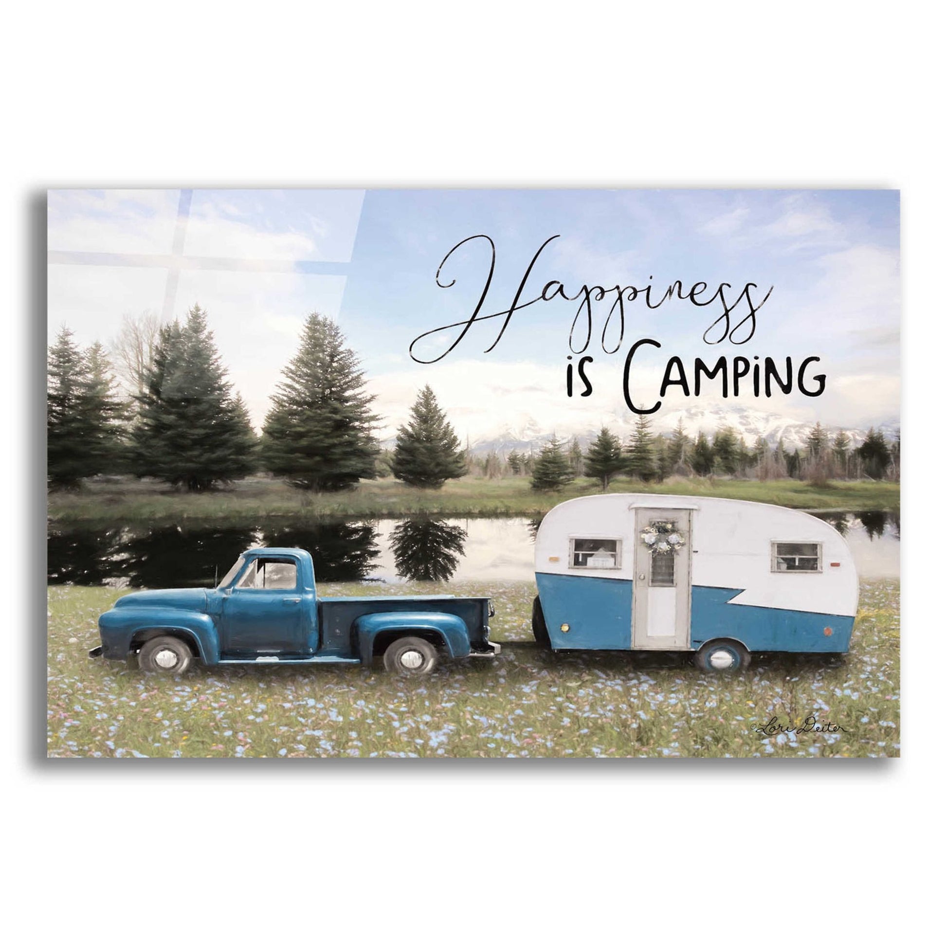 Epic Art 'Spring Camping II' by Lori Deiter Acrylic Glass Wall Art,24x16