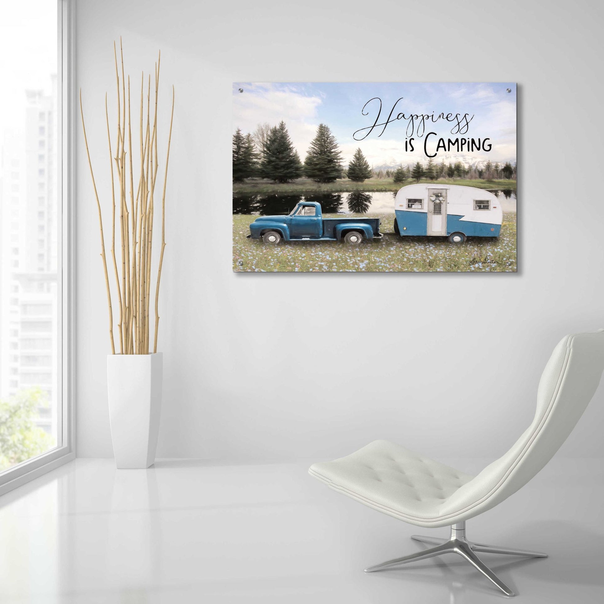 Epic Art 'Spring Camping II' by Lori Deiter Acrylic Glass Wall Art,36x24