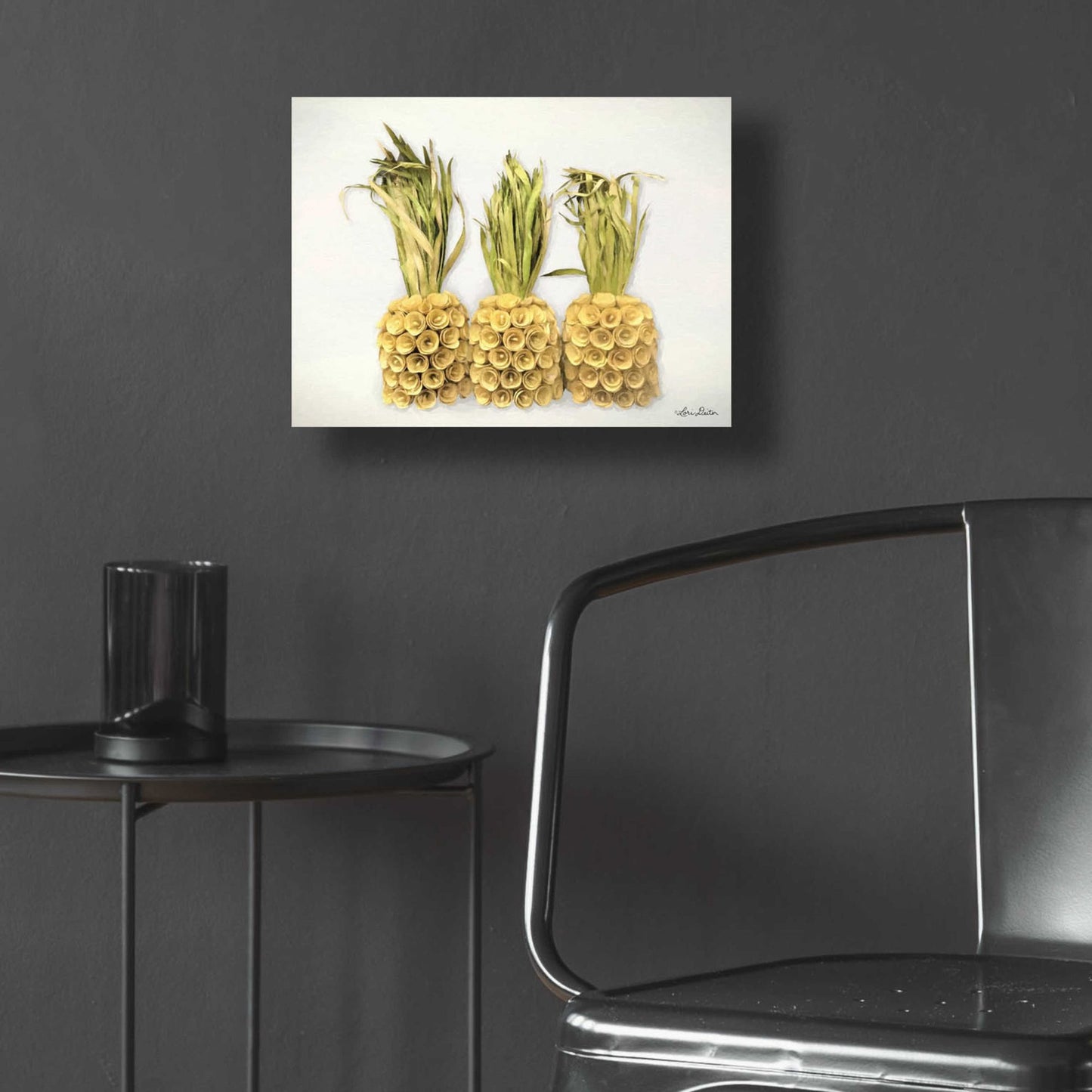 Epic Art 'Pineapples' by Lori Deiter Acrylic Glass Wall Art,16x12