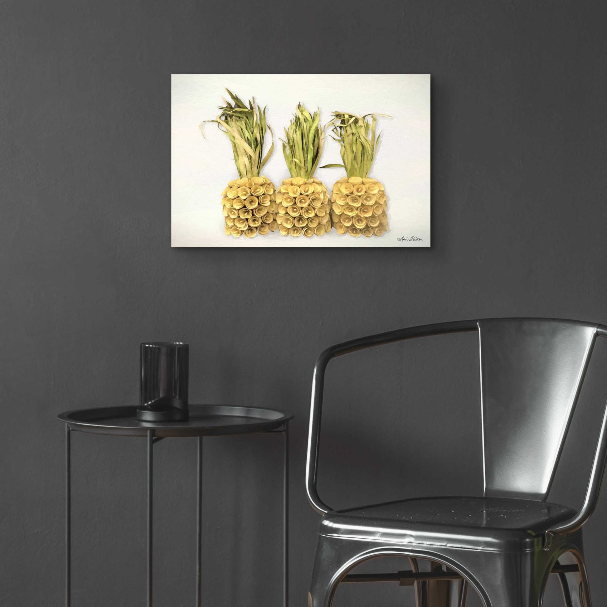 Epic Art 'Pineapples' by Lori Deiter Acrylic Glass Wall Art,24x16