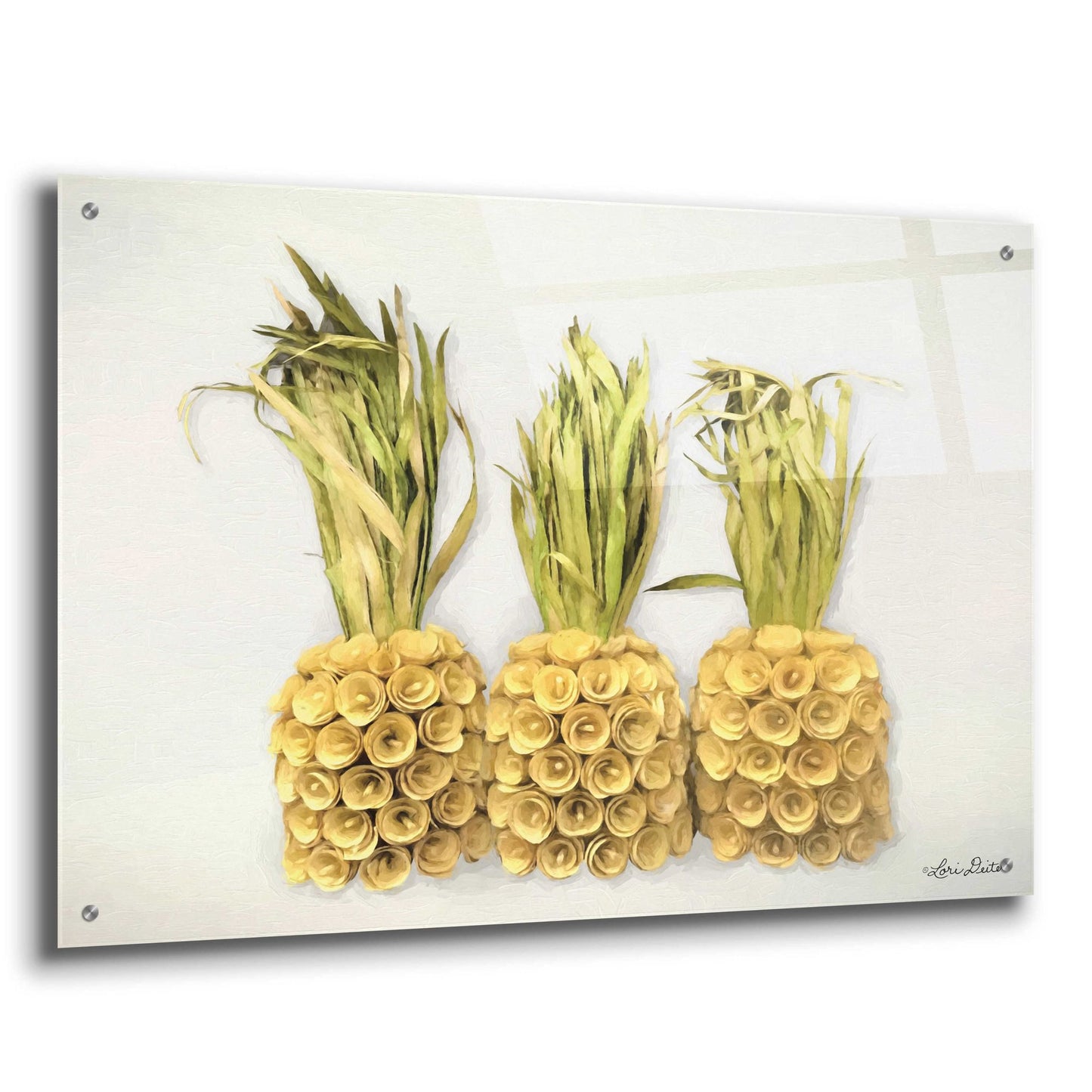 Epic Art 'Pineapples' by Lori Deiter Acrylic Glass Wall Art,36x24