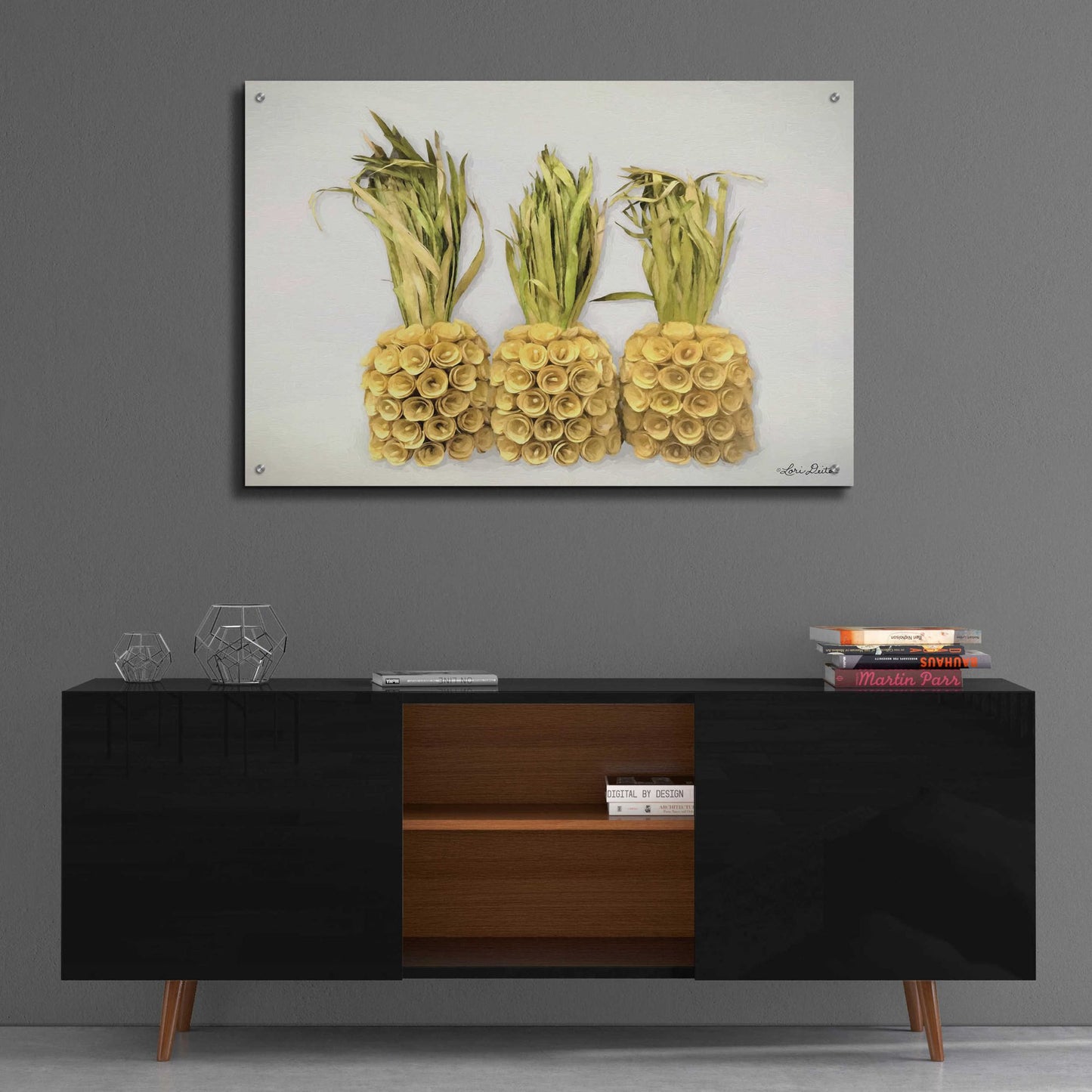 Epic Art 'Pineapples' by Lori Deiter Acrylic Glass Wall Art,36x24