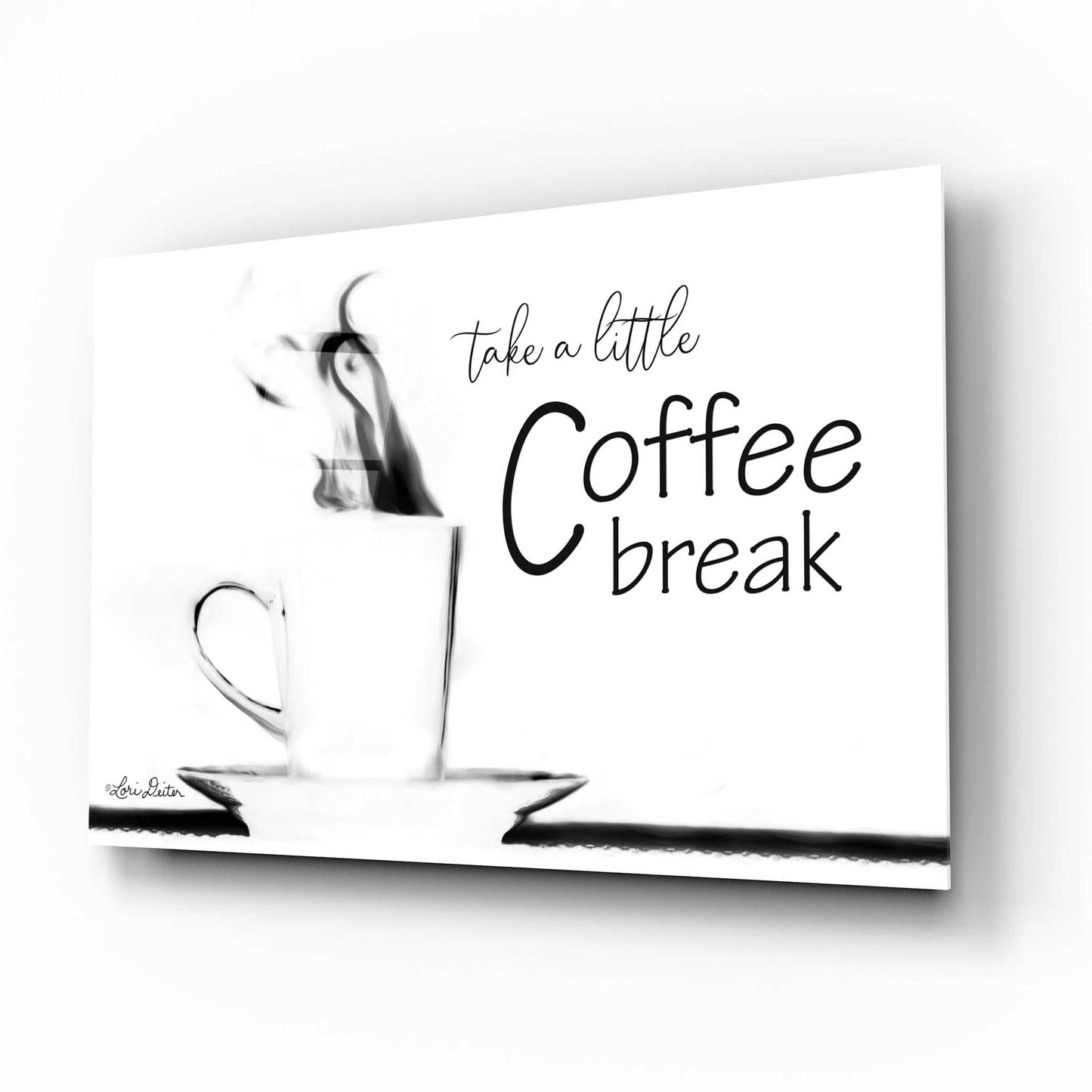 Epic Art 'Take a Little Coffee Break II' by Lori Deiter Acrylic Glass Wall Art,16x12