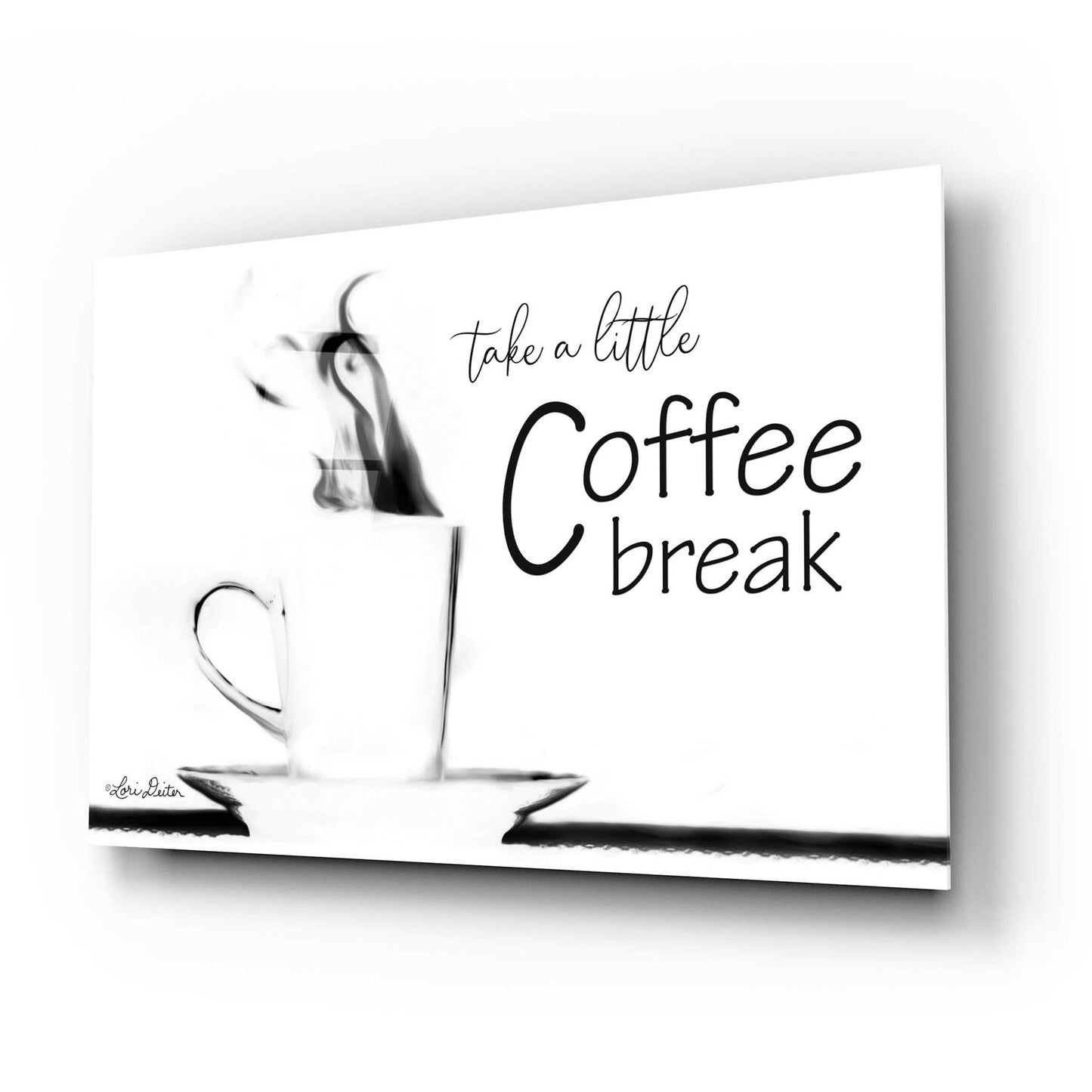 Epic Art 'Take a Little Coffee Break II' by Lori Deiter Acrylic Glass Wall Art,24x16