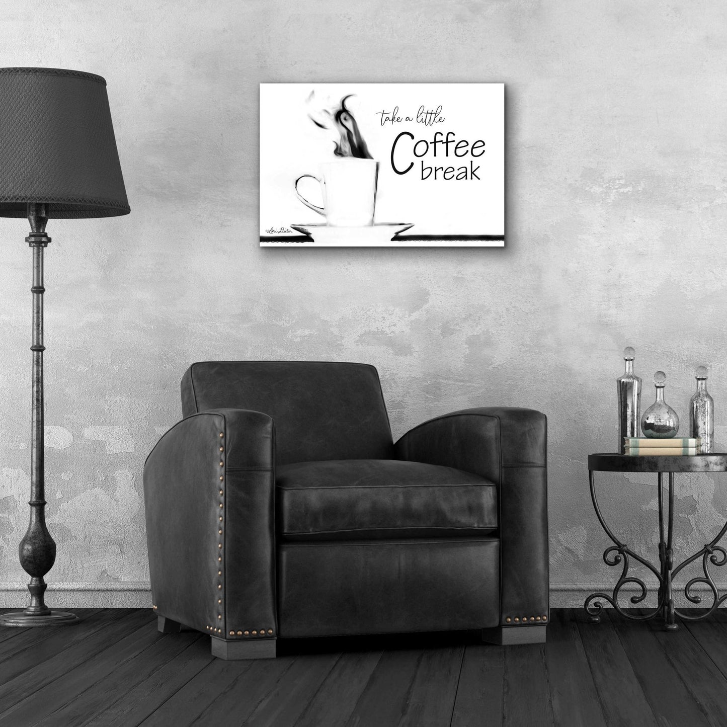 Epic Art 'Take a Little Coffee Break II' by Lori Deiter Acrylic Glass Wall Art,24x16