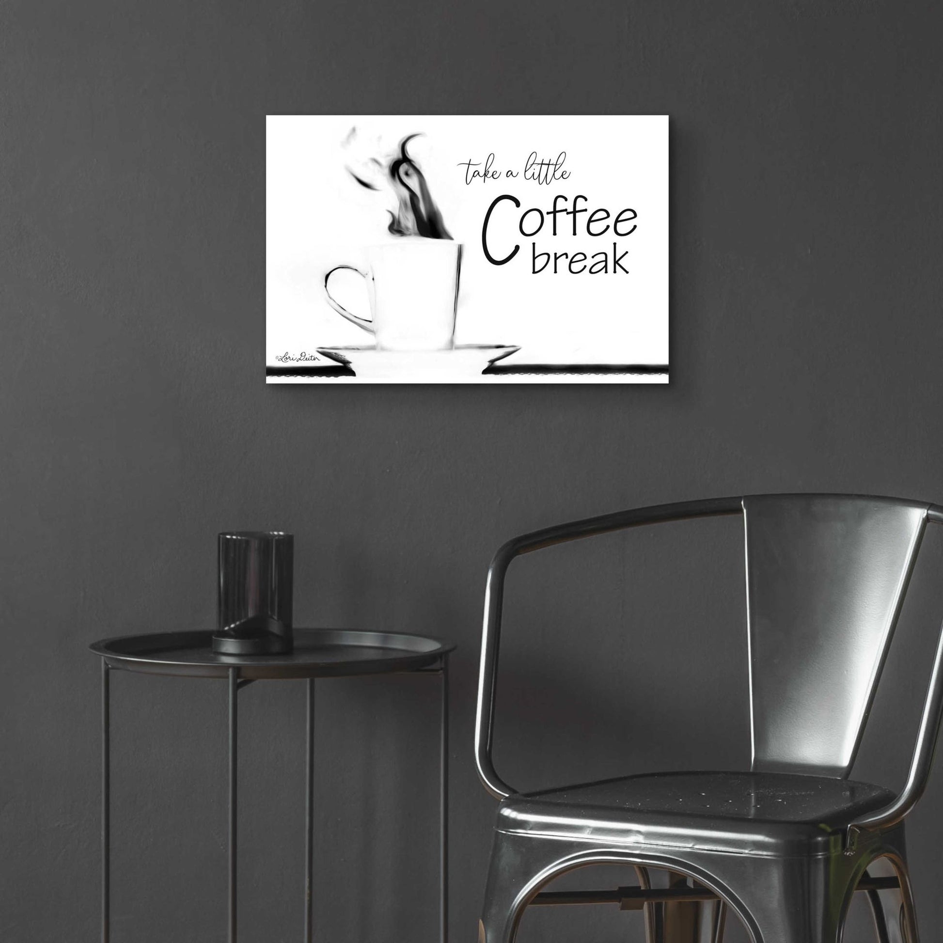 Epic Art 'Take a Little Coffee Break II' by Lori Deiter Acrylic Glass Wall Art,24x16