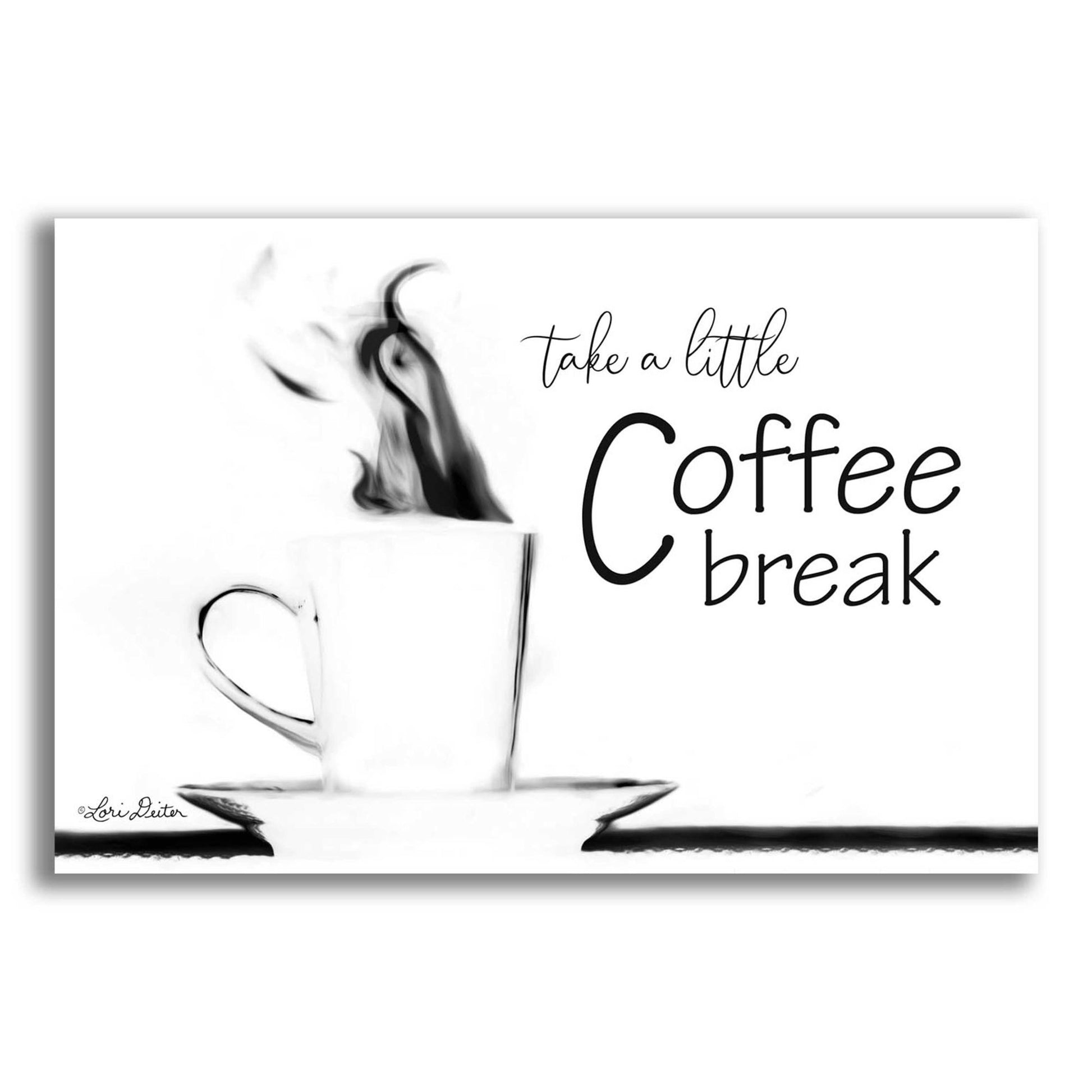 Epic Art 'Take a Little Coffee Break II' by Lori Deiter Acrylic Glass Wall Art,24x16