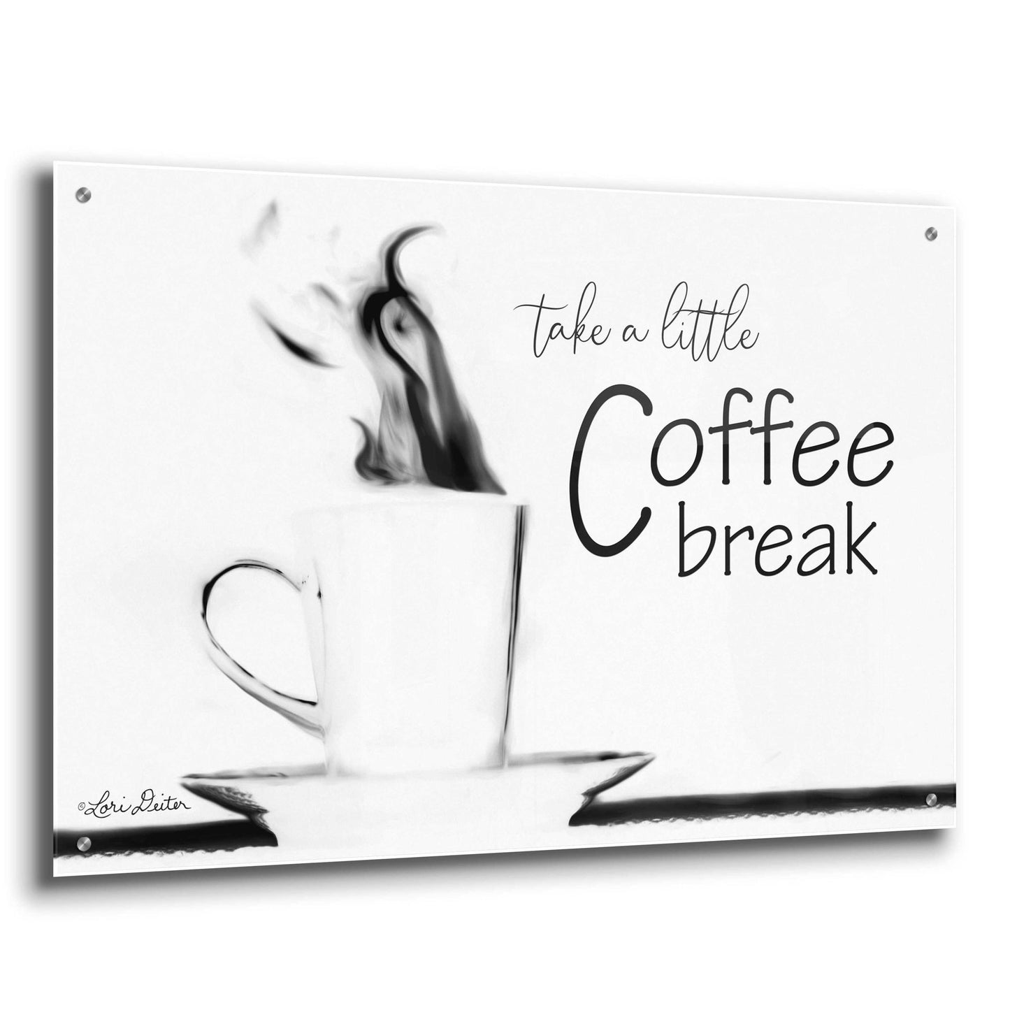 Epic Art 'Take a Little Coffee Break II' by Lori Deiter Acrylic Glass Wall Art,36x24