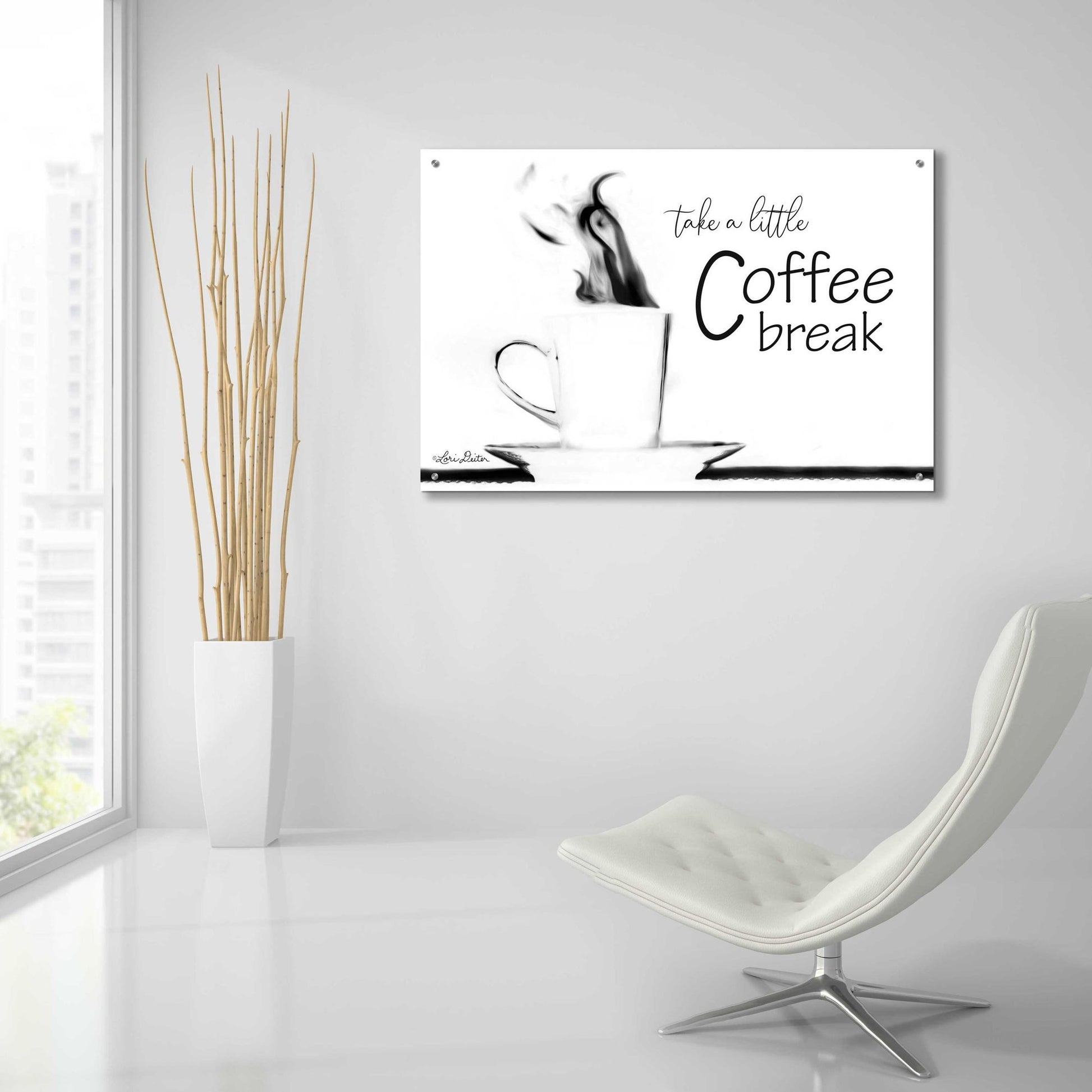 Epic Art 'Take a Little Coffee Break II' by Lori Deiter Acrylic Glass Wall Art,36x24