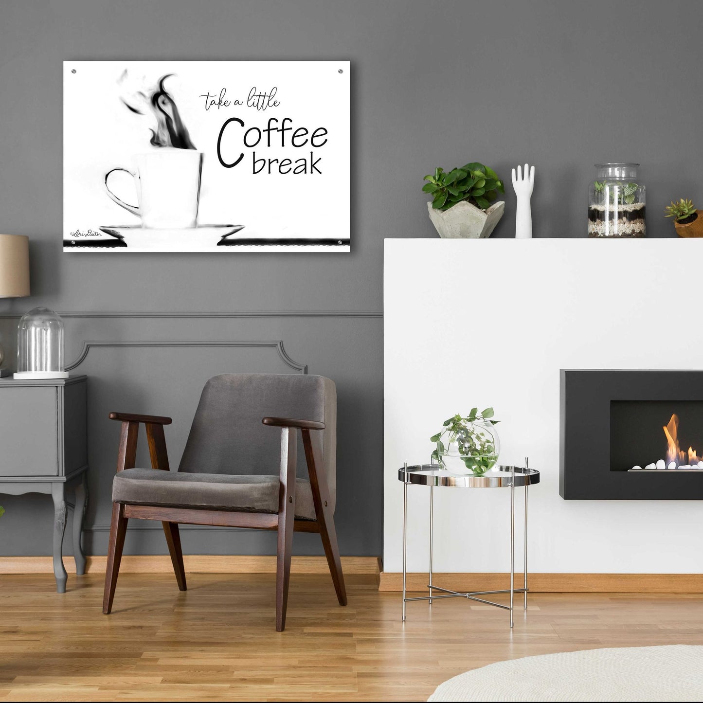 Epic Art 'Take a Little Coffee Break II' by Lori Deiter Acrylic Glass Wall Art,36x24