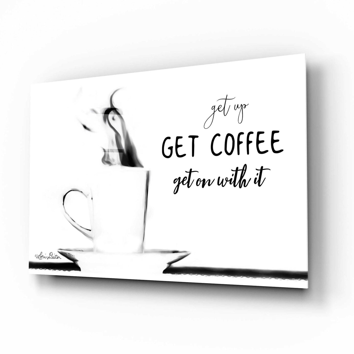 Epic Art 'Get Coffee' by Lori Deiter Acrylic Glass Wall Art,16x12