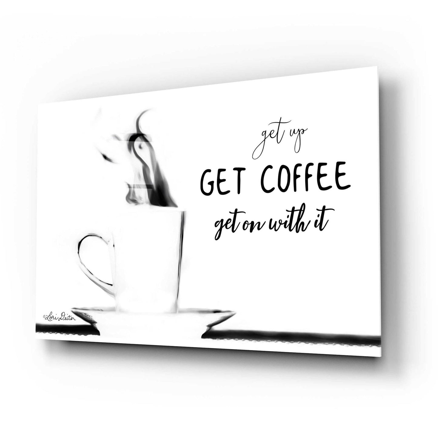 Epic Art 'Get Coffee' by Lori Deiter Acrylic Glass Wall Art,24x16