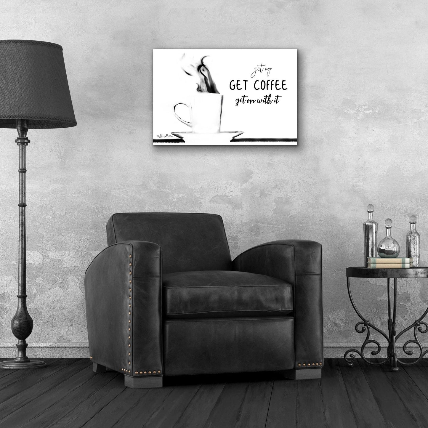 Epic Art 'Get Coffee' by Lori Deiter Acrylic Glass Wall Art,24x16