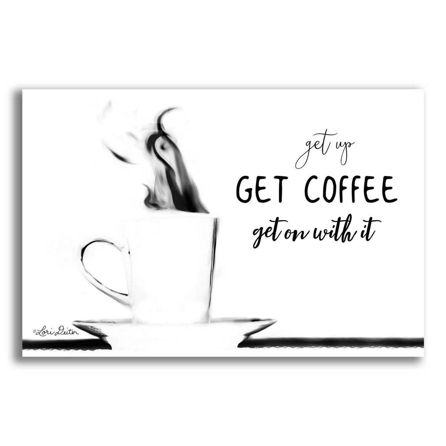 Epic Art 'Get Coffee' by Lori Deiter Acrylic Glass Wall Art,24x16