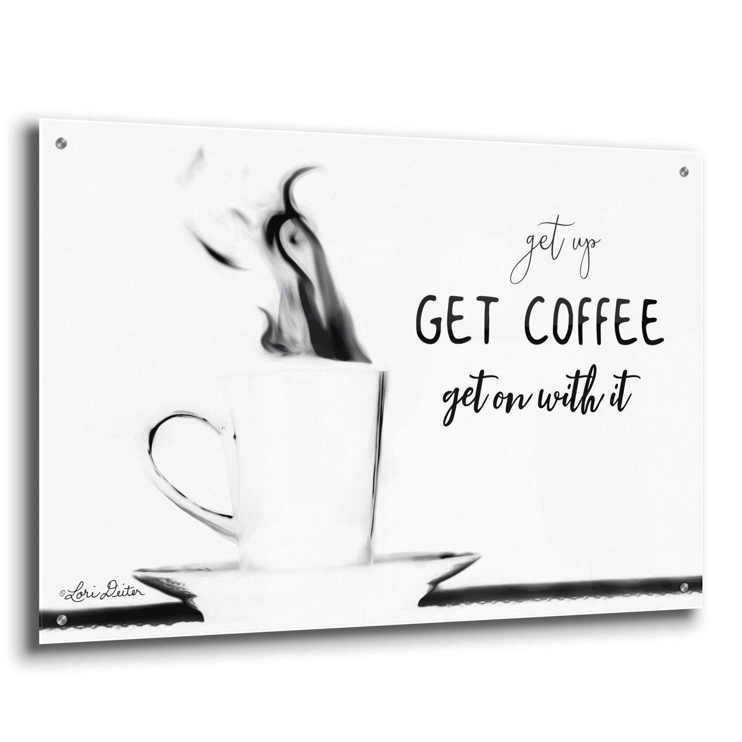 Epic Art 'Get Coffee' by Lori Deiter Acrylic Glass Wall Art,36x24