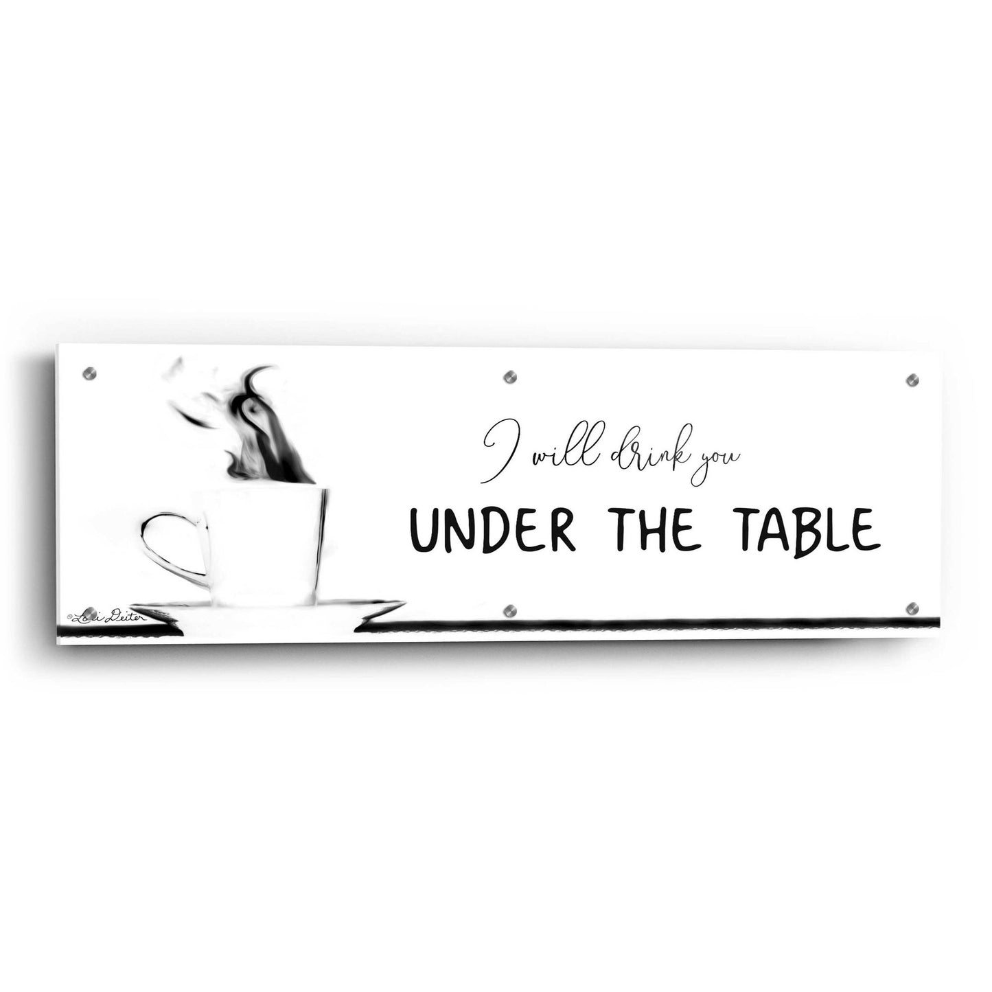 Epic Art 'Under the Table' by Lori Deiter Acrylic Glass Wall Art,36x12