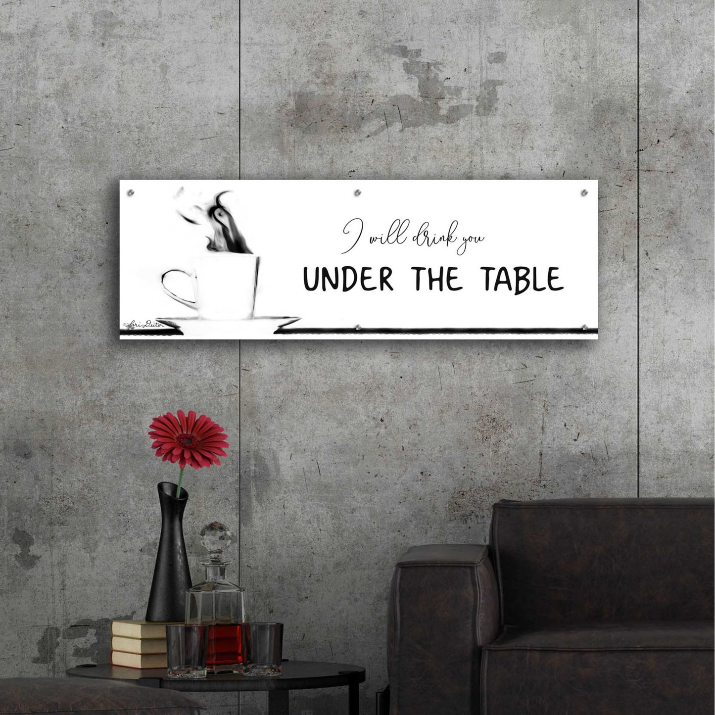 Epic Art 'Under the Table' by Lori Deiter Acrylic Glass Wall Art,48x16