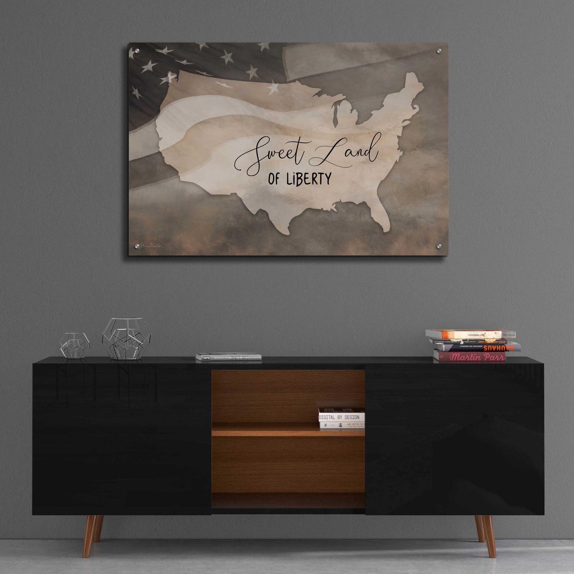 Epic Art 'Sweet Land of Liberty' by Lori Deiter Acrylic Glass Wall Art,36x24