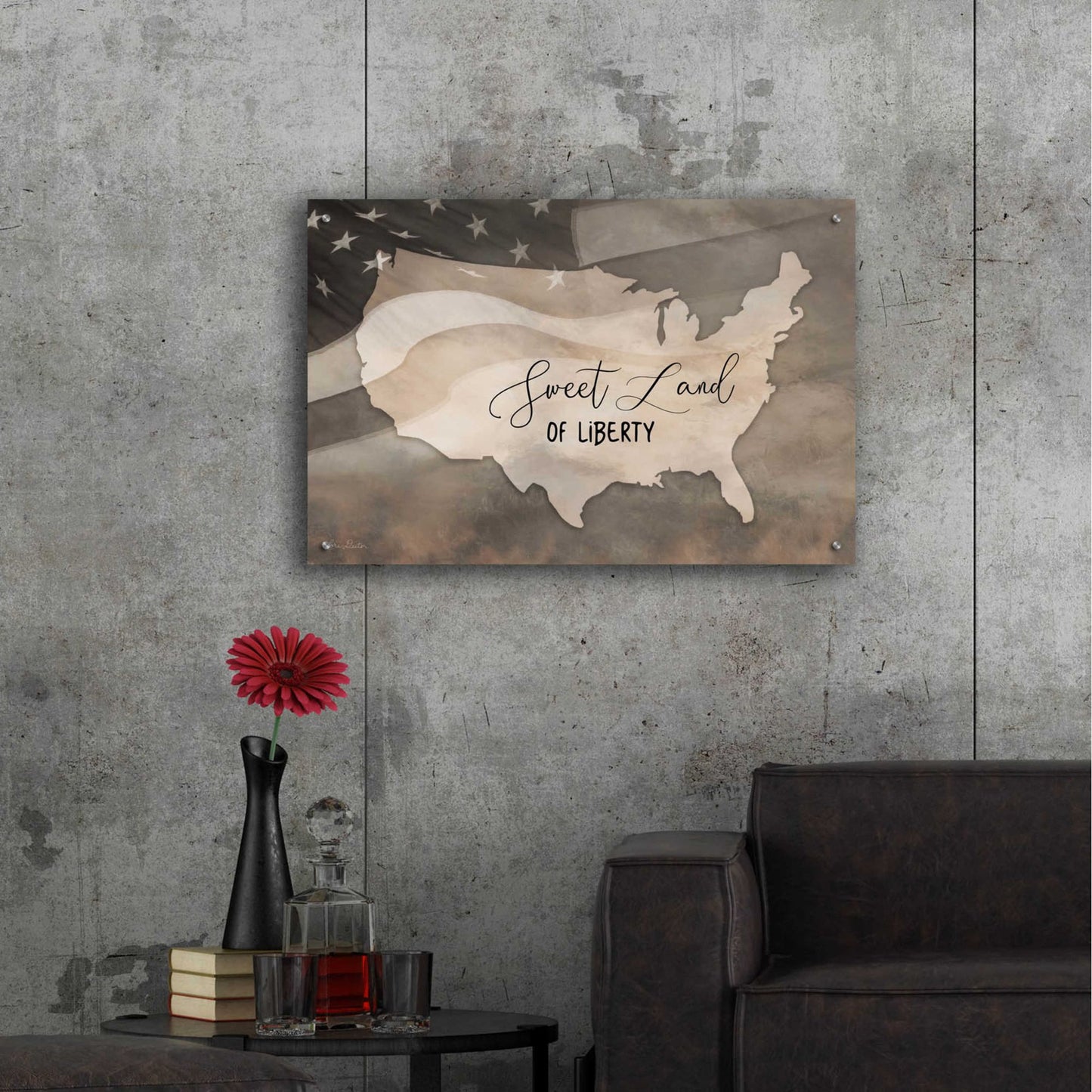 Epic Art 'Sweet Land of Liberty' by Lori Deiter Acrylic Glass Wall Art,36x24