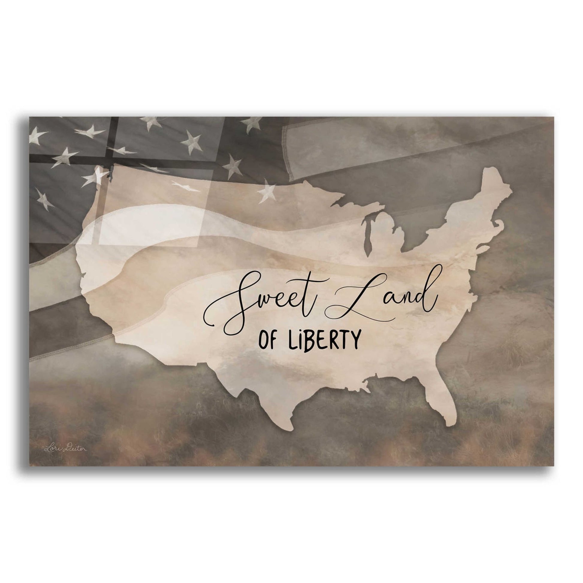 Epic Art 'Sweet Land of Liberty' by Lori Deiter Acrylic Glass Wall Art