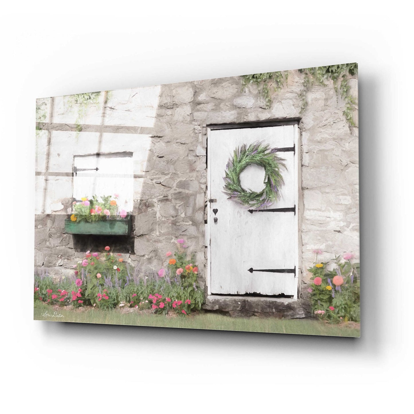 Epic Art 'Old Stone Cottage' by Lori Deiter Acrylic Glass Wall Art,24x16