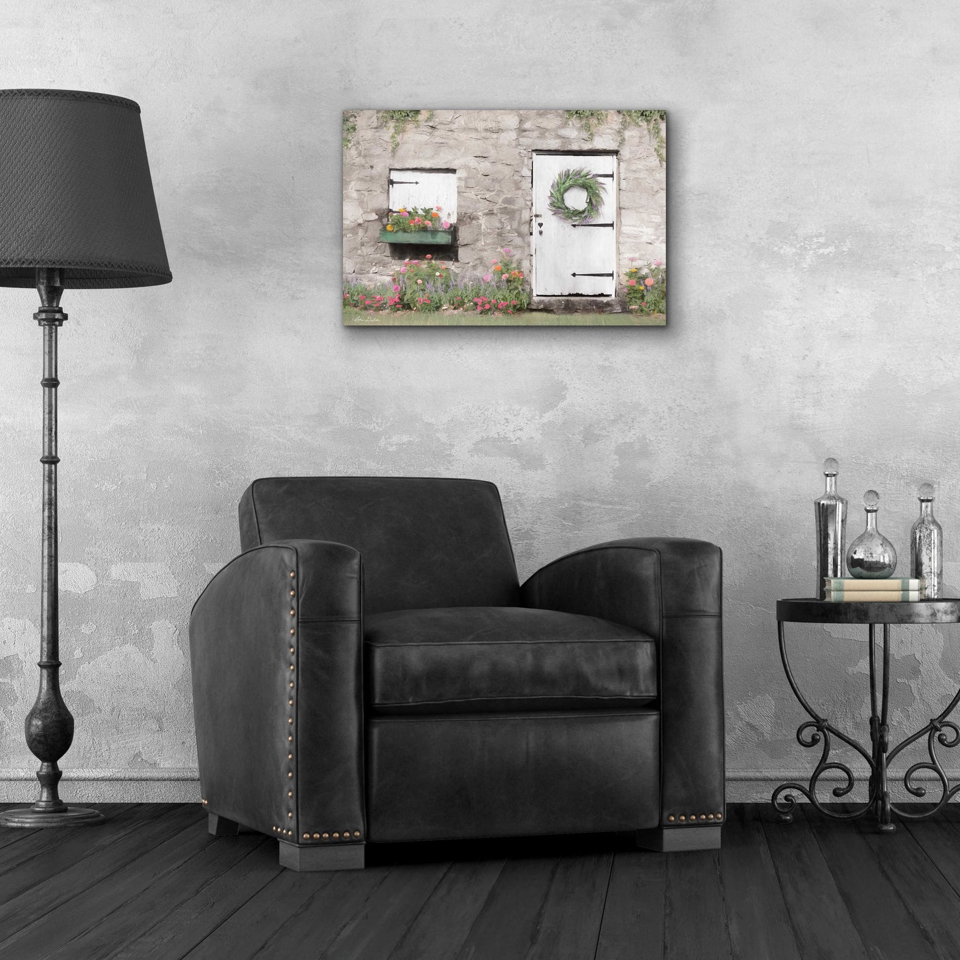 Epic Art 'Old Stone Cottage' by Lori Deiter Acrylic Glass Wall Art,24x16