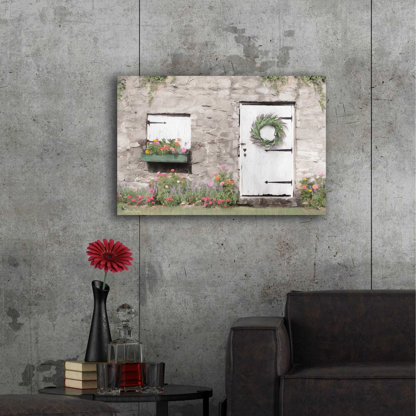 Epic Art 'Old Stone Cottage' by Lori Deiter Acrylic Glass Wall Art,36x24