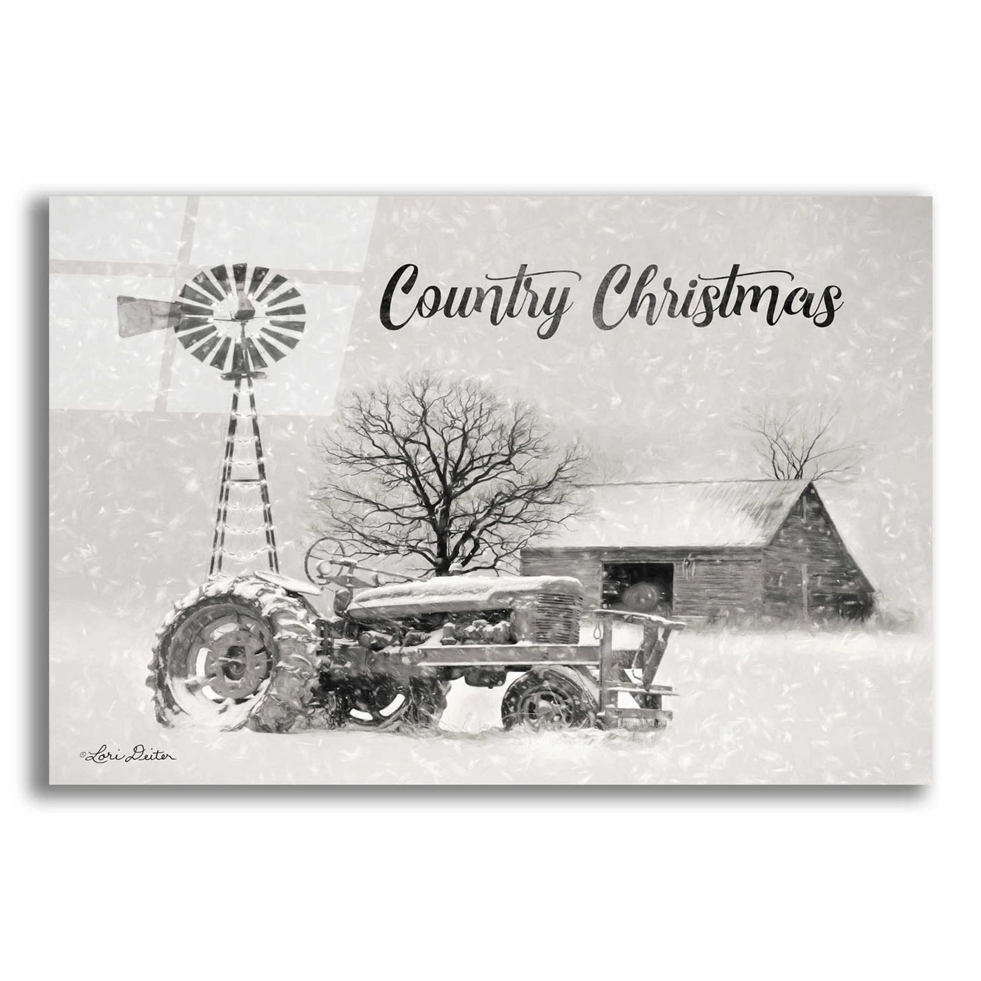 Epic Art 'Country Christmas' by Lori Deiter Acrylic Glass Wall Art,24x16