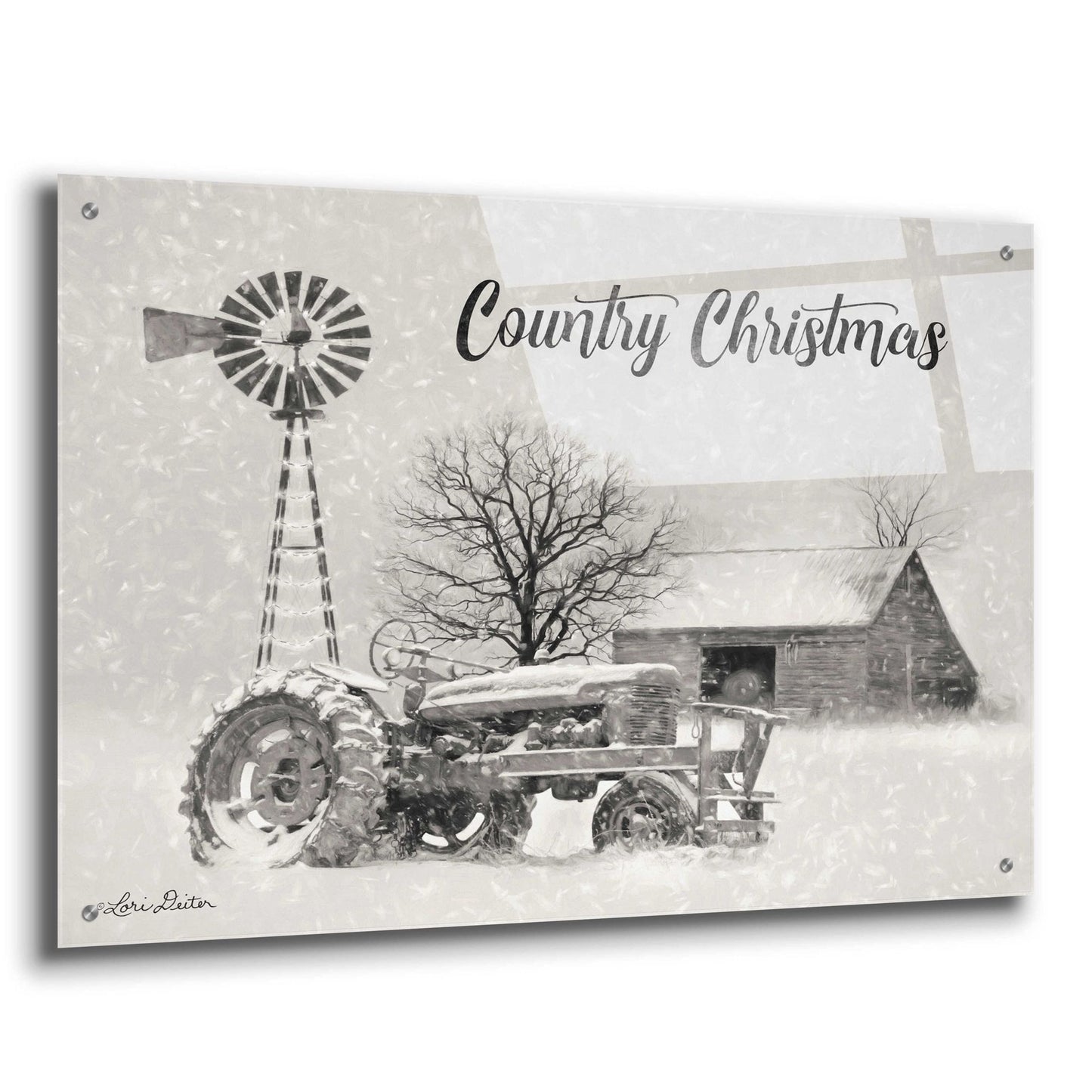 Epic Art 'Country Christmas' by Lori Deiter Acrylic Glass Wall Art,36x24