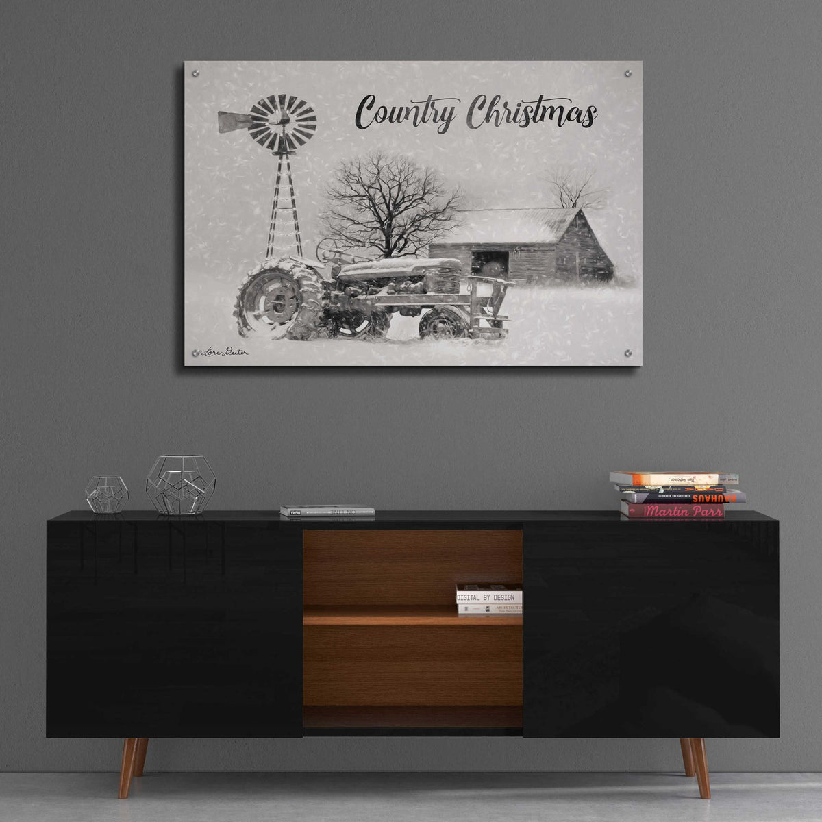 Epic Art 'Country Christmas' by Lori Deiter Acrylic Glass Wall Art,36x24