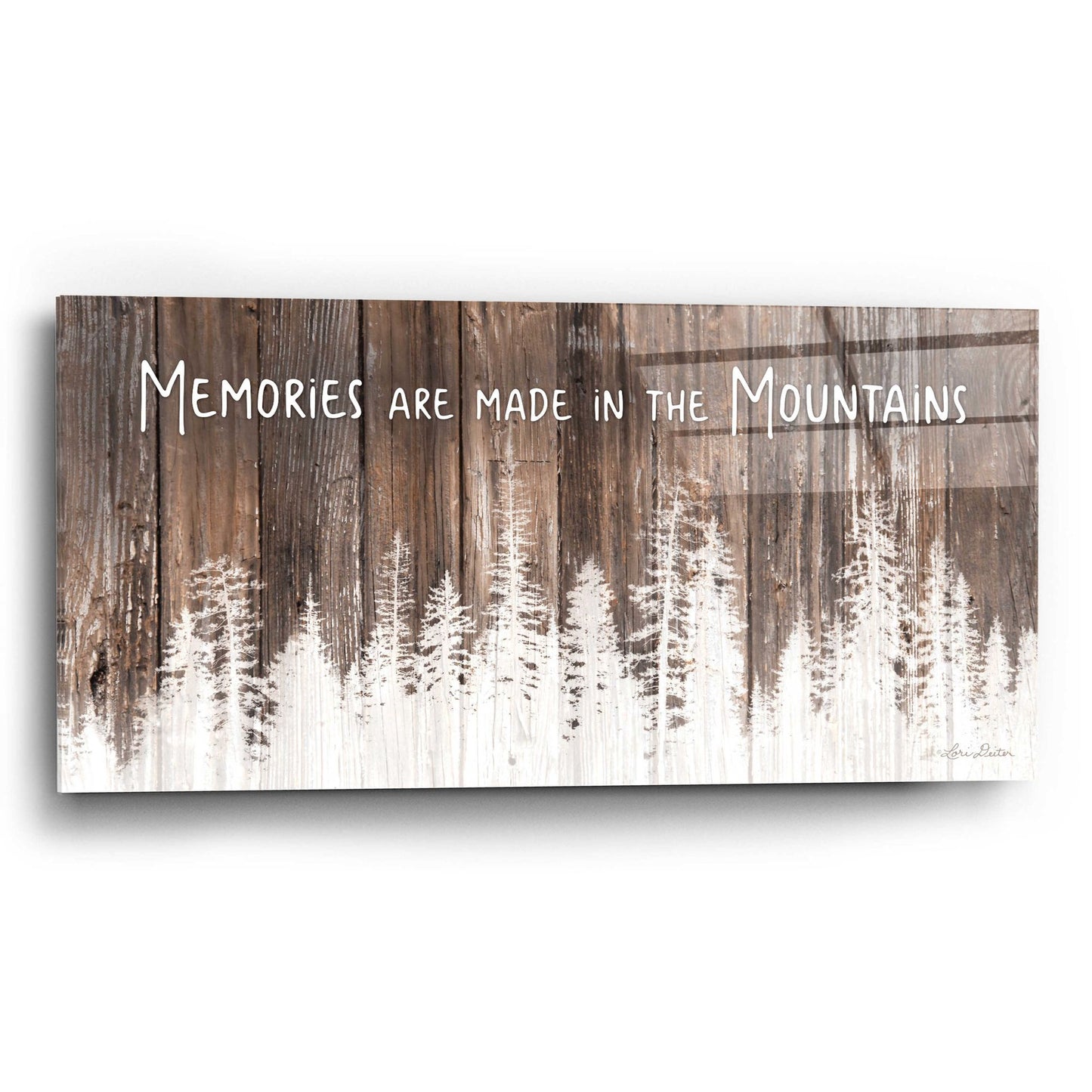 Epic Art 'Mountain Memories' by Lori Deiter Acrylic Glass Wall Art,24x12