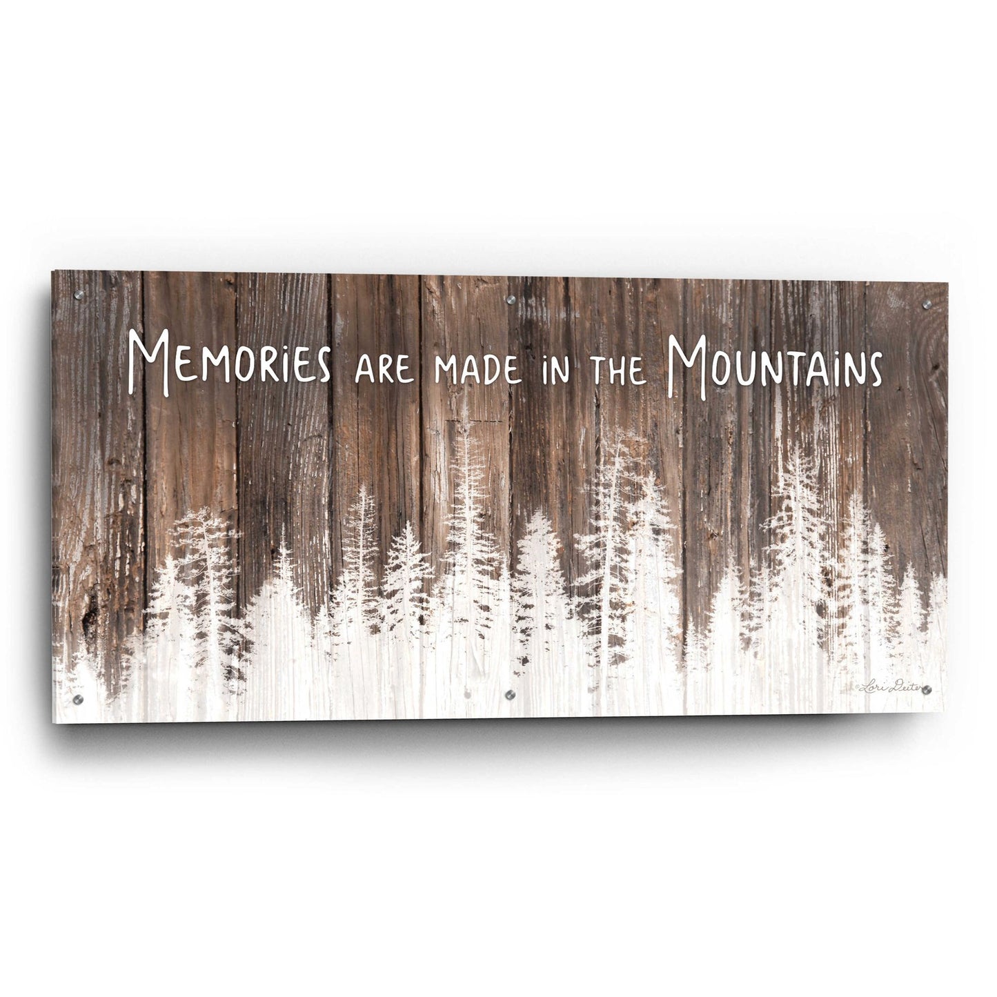 Epic Art 'Mountain Memories' by Lori Deiter Acrylic Glass Wall Art,48x24