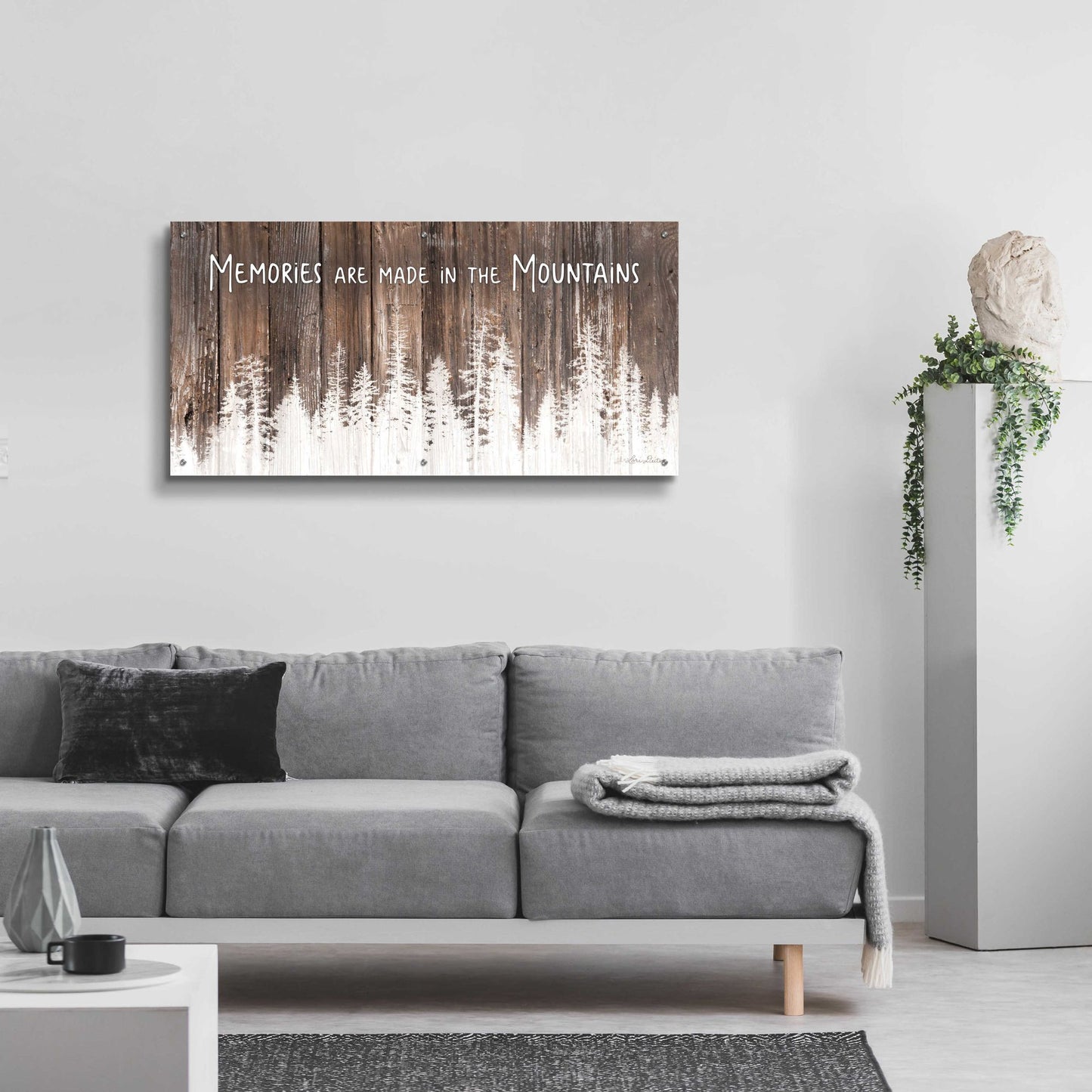 Epic Art 'Mountain Memories' by Lori Deiter Acrylic Glass Wall Art,48x24