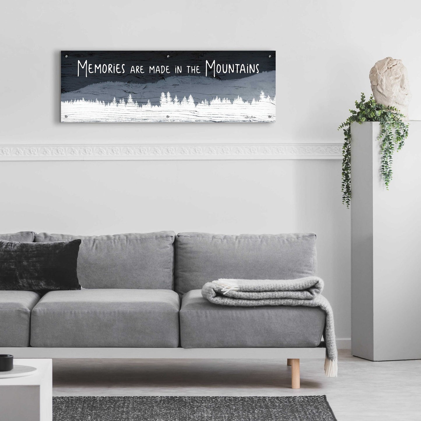 Epic Art 'Memories are Made in the Mountains' by Lori Deiter Acrylic Glass Wall Art,48x16