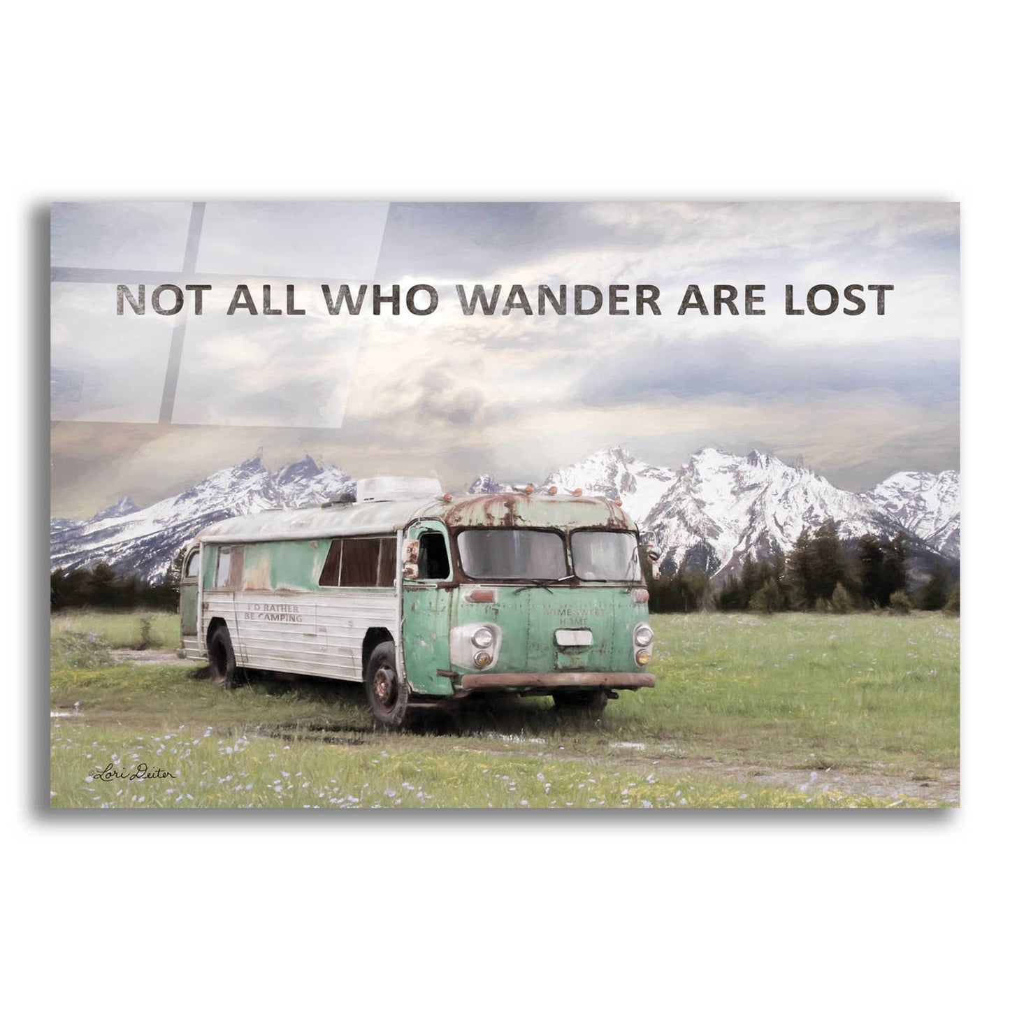 Epic Art 'Camping in Style' by Lori Deiter Acrylic Glass Wall Art,24x16