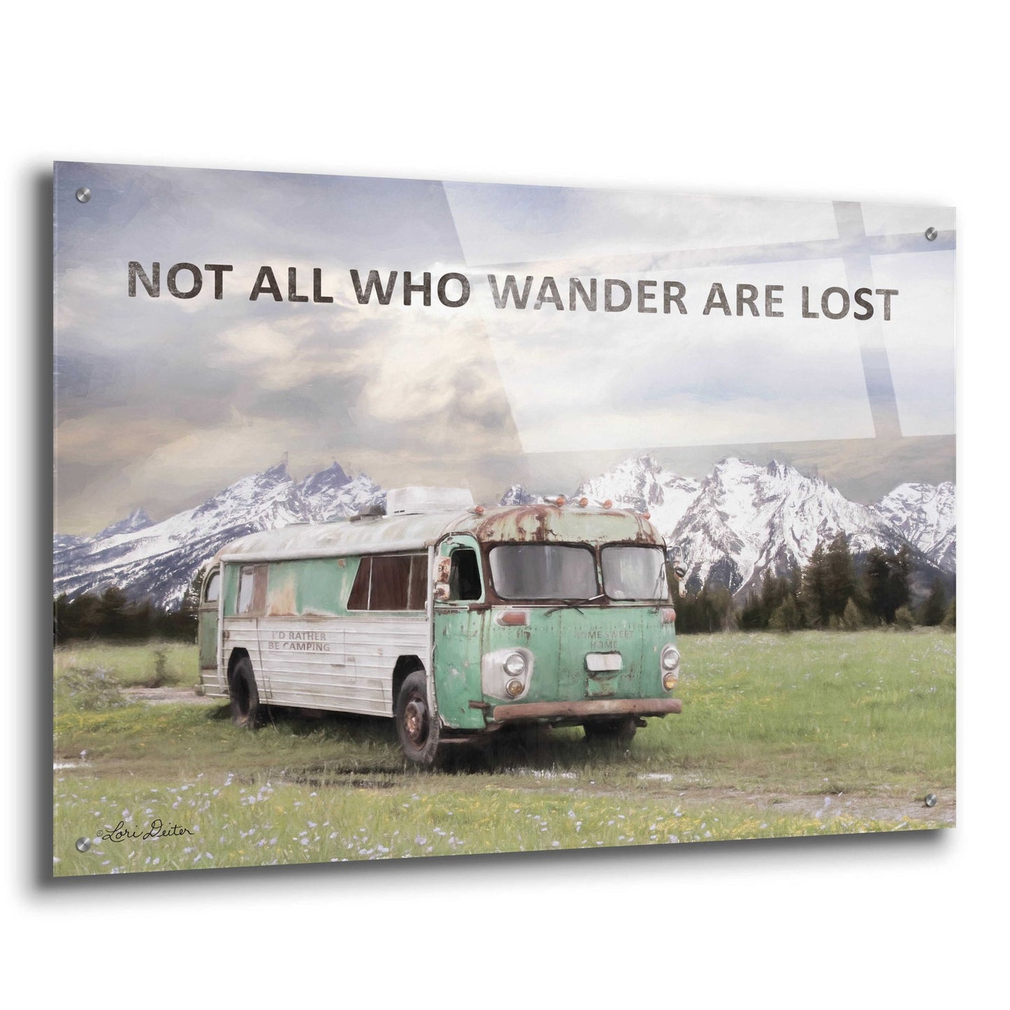 Epic Art 'Camping in Style' by Lori Deiter Acrylic Glass Wall Art,36x24