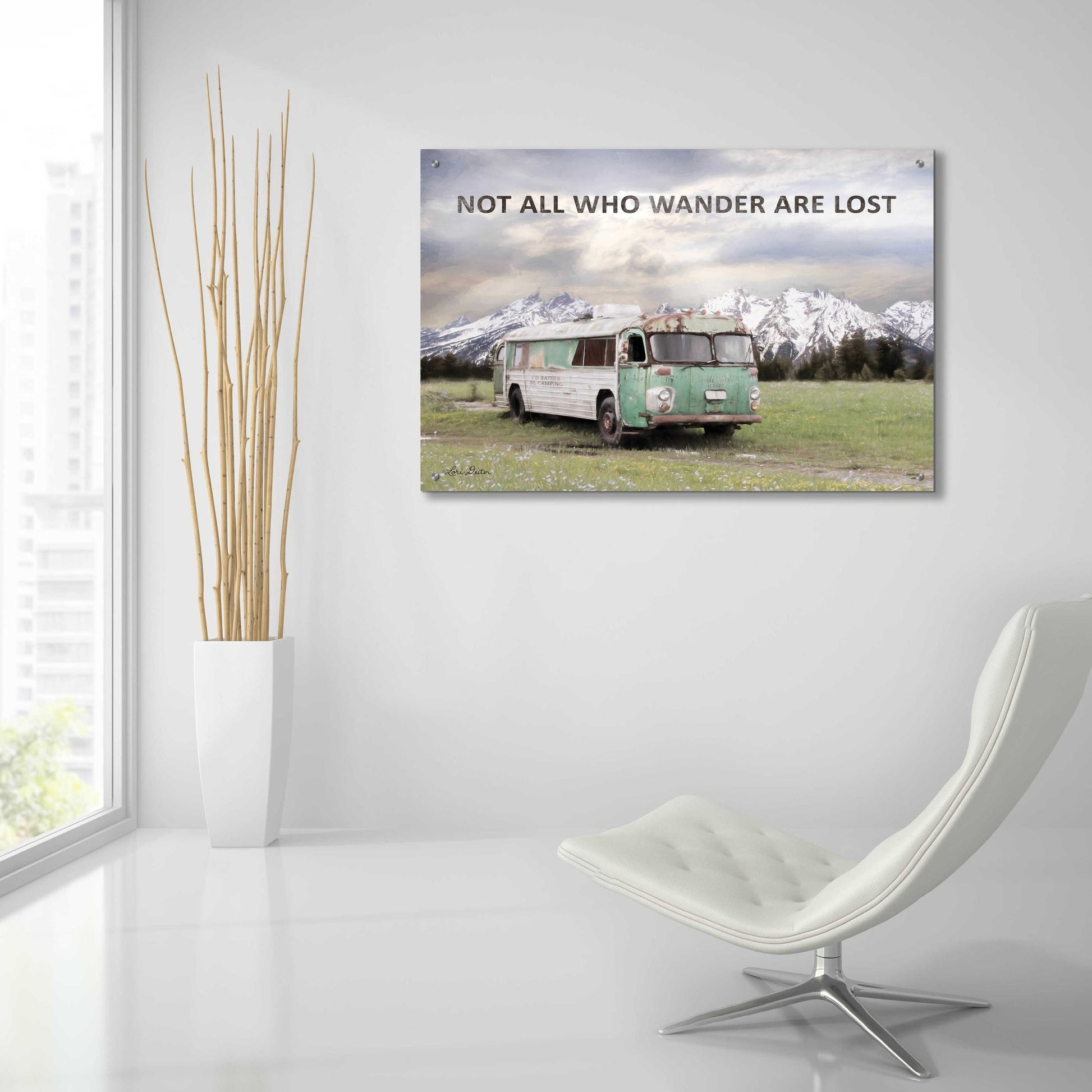 Epic Art 'Camping in Style' by Lori Deiter Acrylic Glass Wall Art,36x24