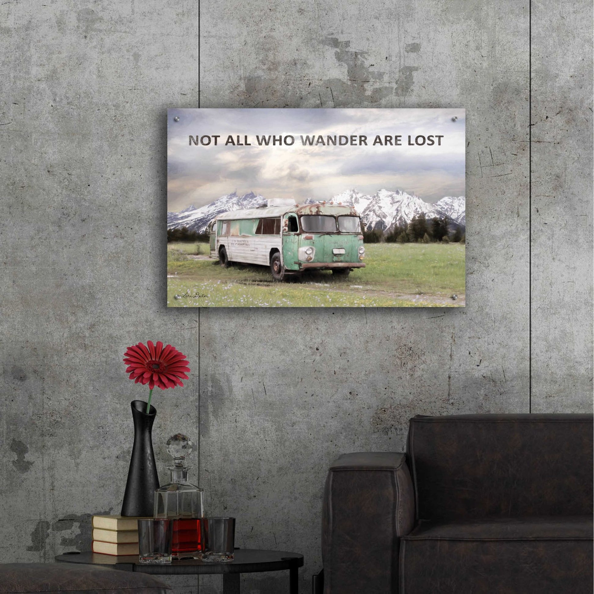 Epic Art 'Camping in Style' by Lori Deiter Acrylic Glass Wall Art,36x24