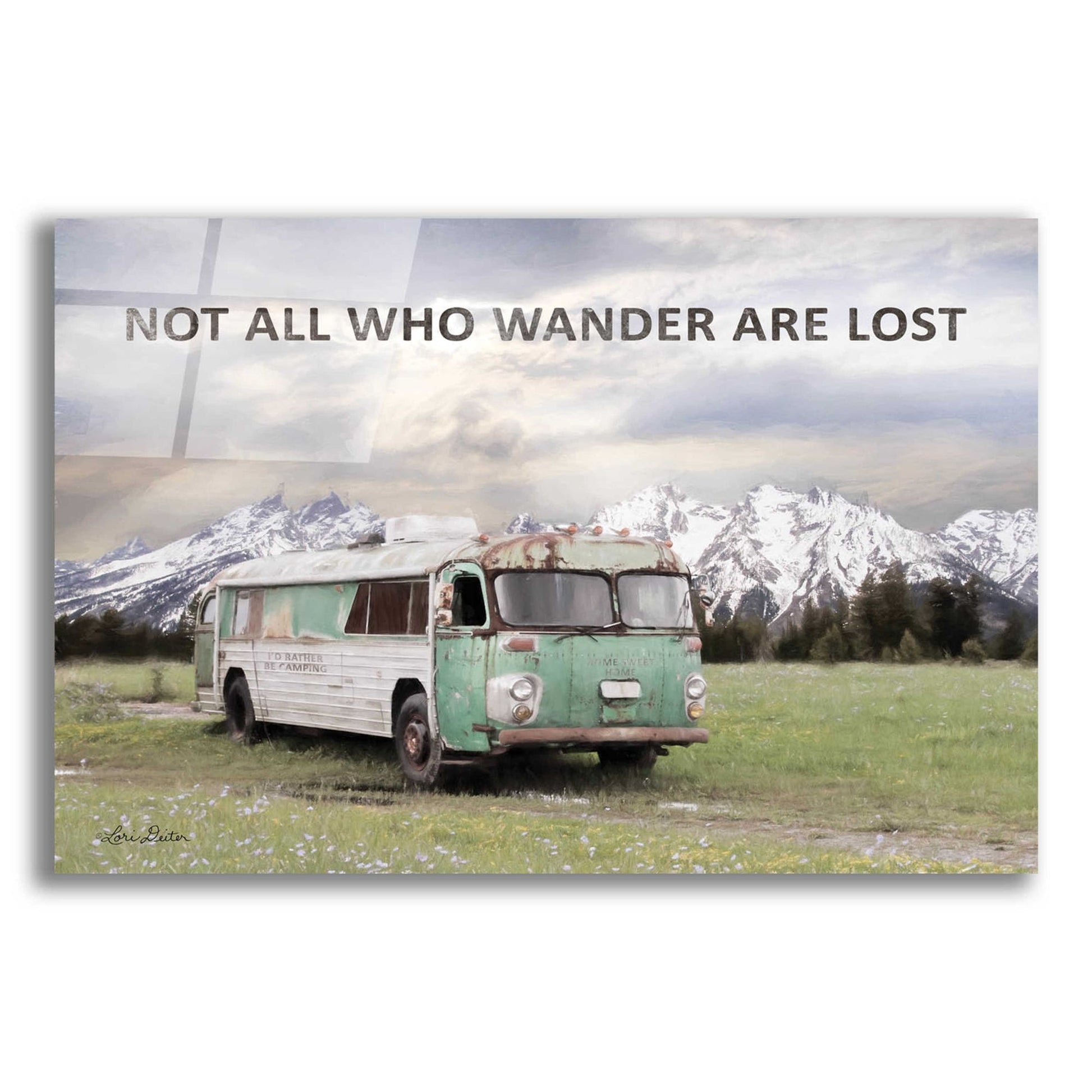 Epic Art 'Camping in Style' by Lori Deiter Acrylic Glass Wall Art