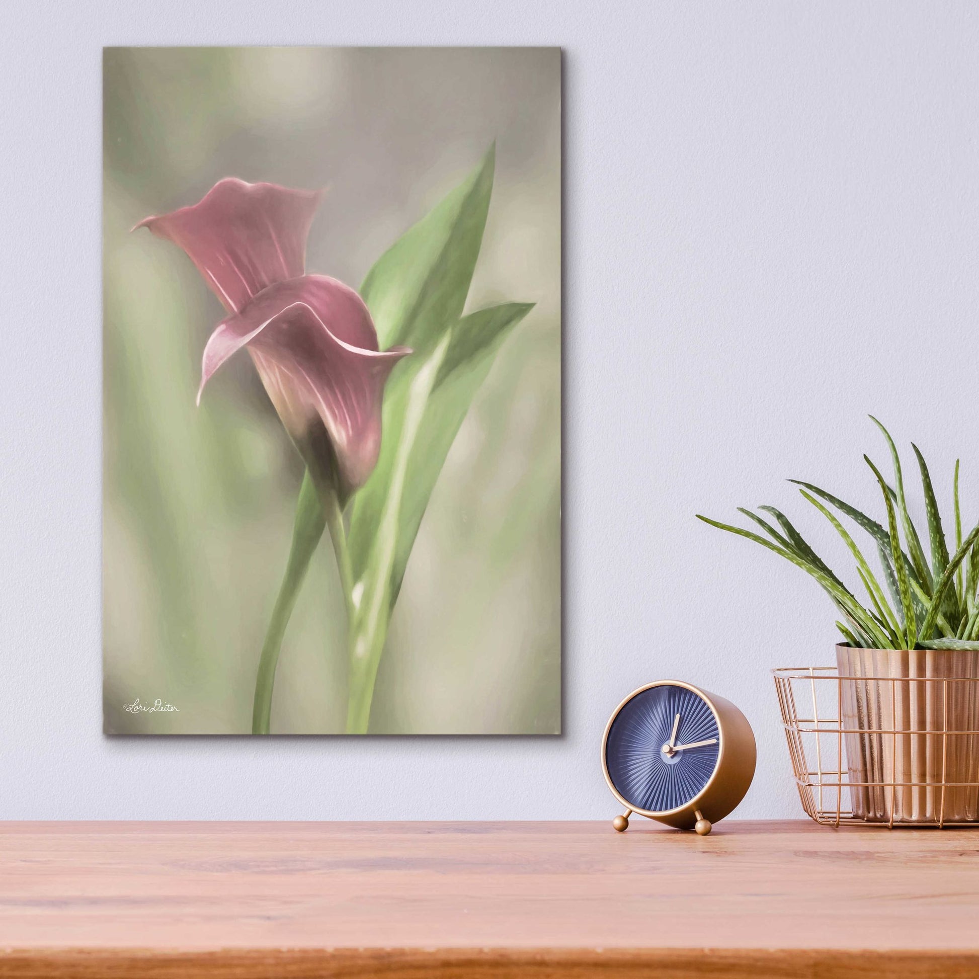 Epic Art 'Pink Calla Lily' by Lori Deiter Acrylic Glass Wall Art,12x16