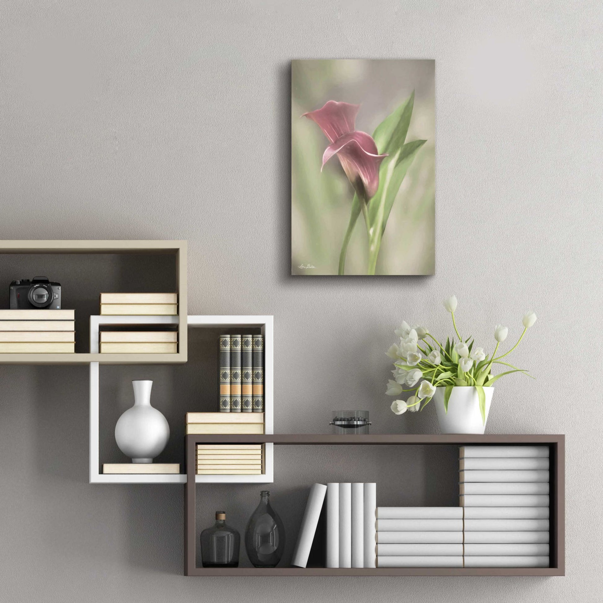 Epic Art 'Pink Calla Lily' by Lori Deiter Acrylic Glass Wall Art,16x24