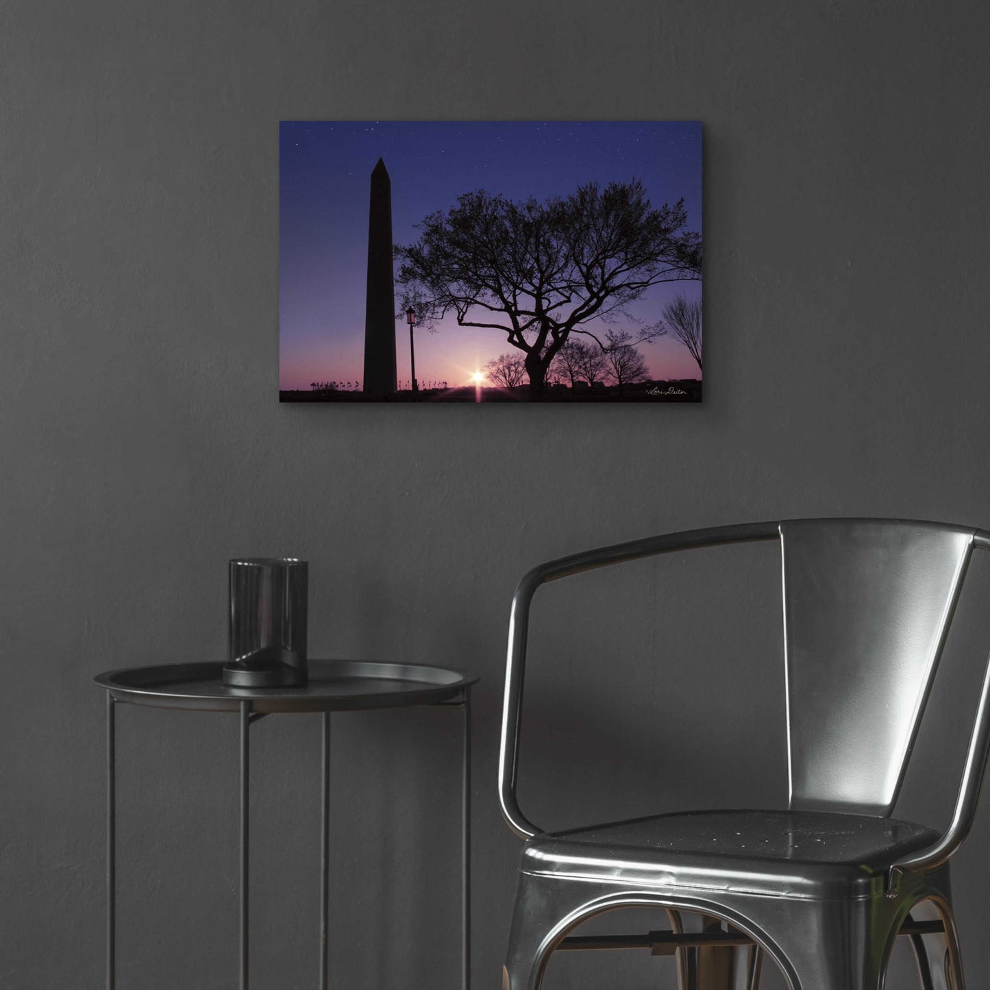 Epic Art 'Nightfall at the Washington Monument' by Lori Deiter Acrylic Glass Wall Art,24x16