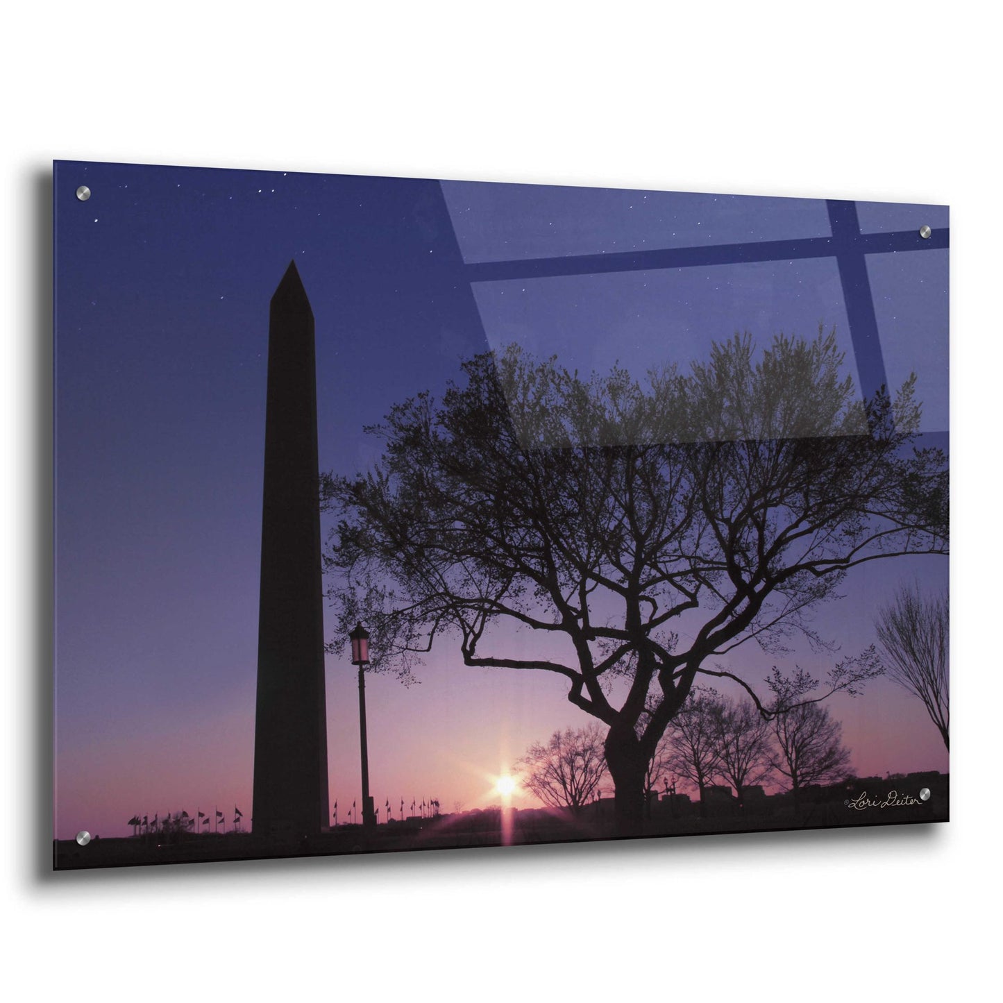 Epic Art 'Nightfall at the Washington Monument' by Lori Deiter Acrylic Glass Wall Art,36x24