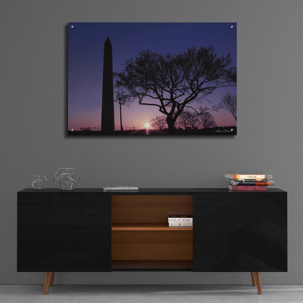 Epic Art 'Nightfall at the Washington Monument' by Lori Deiter Acrylic Glass Wall Art,36x24