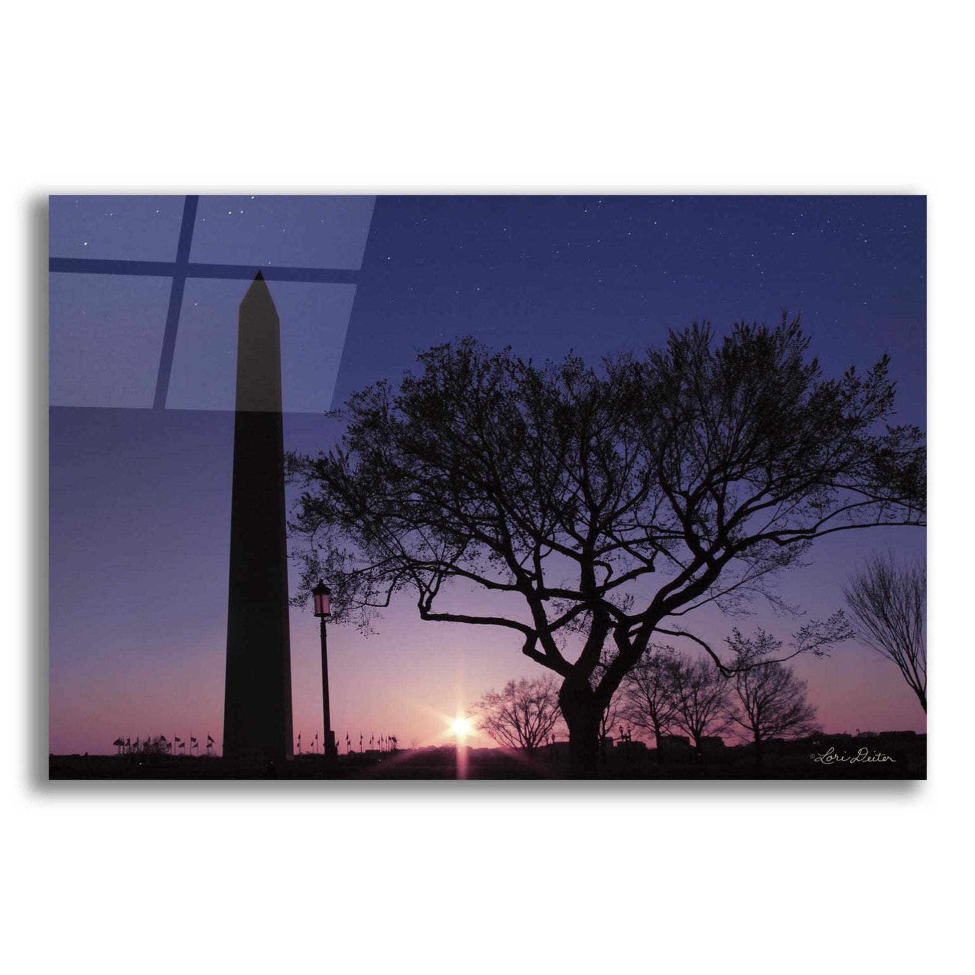 Epic Art 'Nightfall at the Washington Monument' by Lori Deiter Acrylic Glass Wall Art