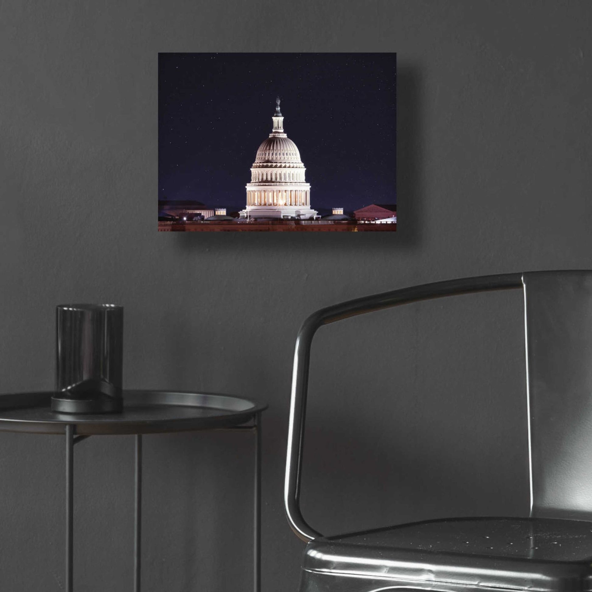 Epic Art 'US Capital at Night' by Lori Deiter Acrylic Glass Wall Art,16x12