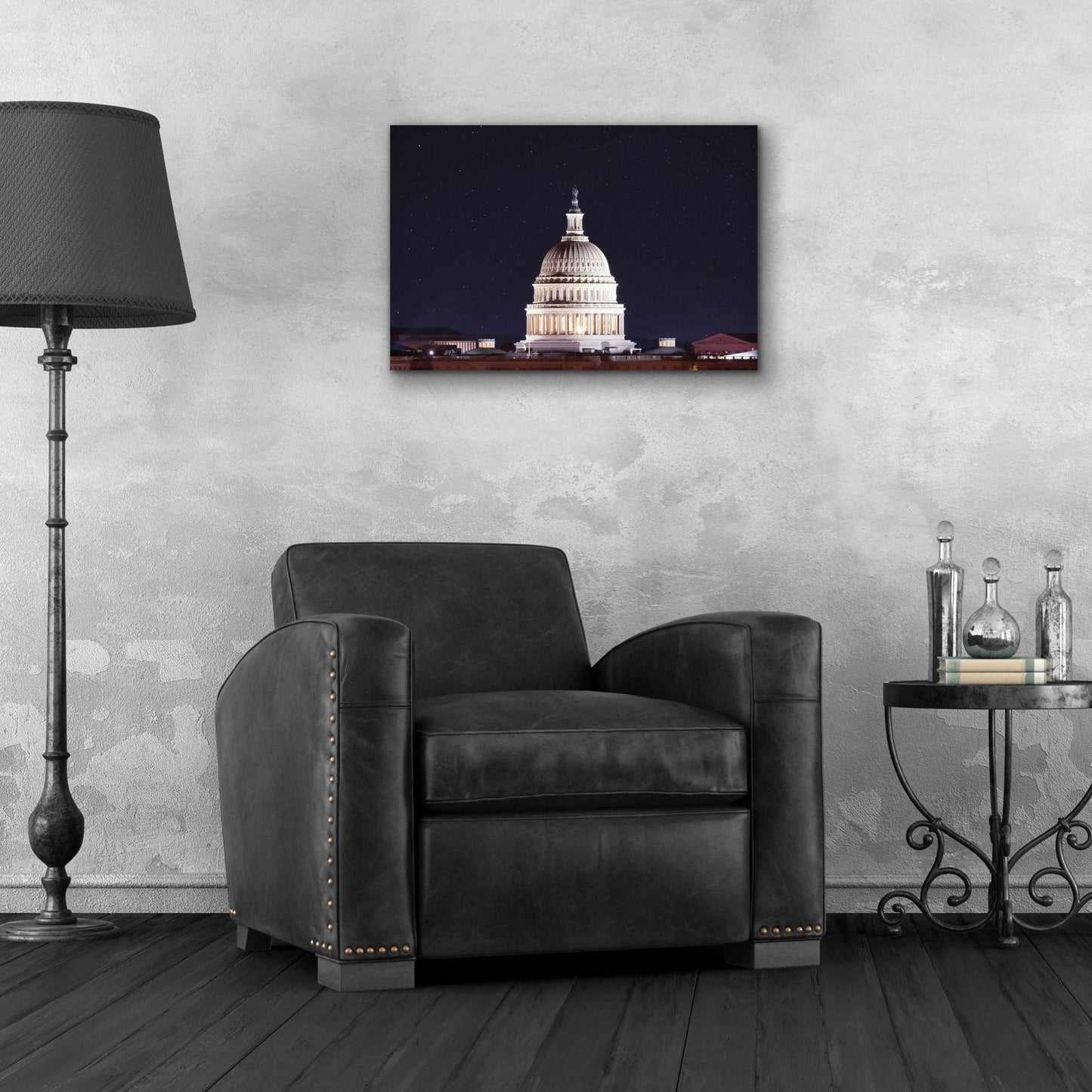 Epic Art 'US Capital at Night' by Lori Deiter Acrylic Glass Wall Art,24x16