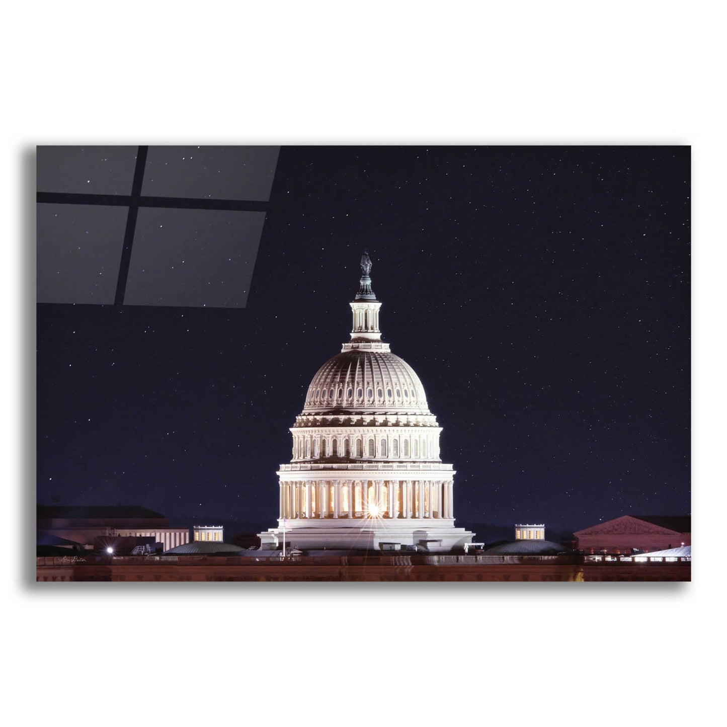 Epic Art 'US Capital at Night' by Lori Deiter Acrylic Glass Wall Art,24x16