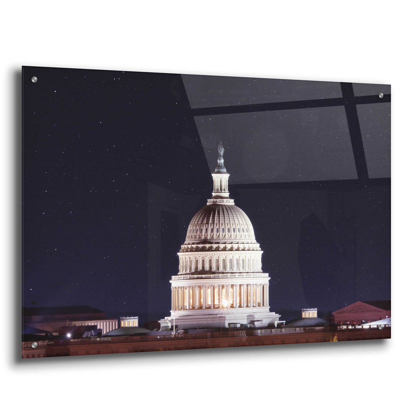 Epic Art 'US Capital at Night' by Lori Deiter Acrylic Glass Wall Art,36x24