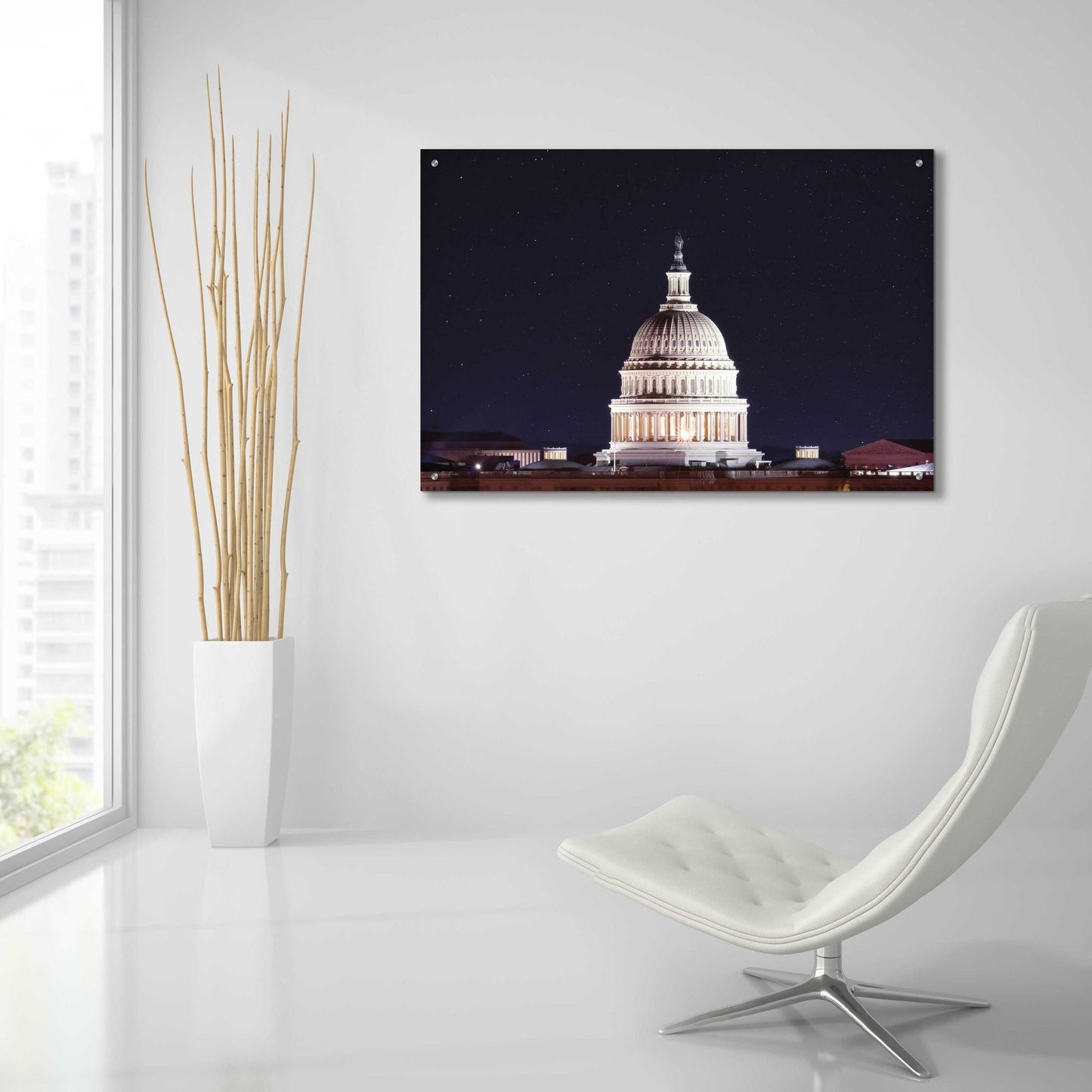 Epic Art 'US Capital at Night' by Lori Deiter Acrylic Glass Wall Art,36x24